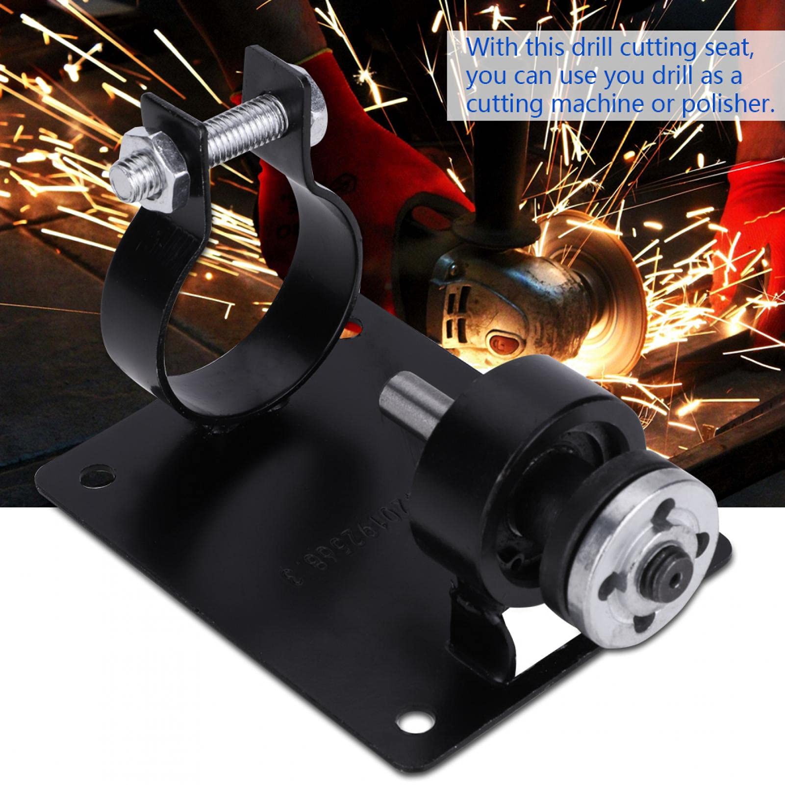 10MM Electric Drill Stand Holder Set with 2 Wrenches - Stable Cutting, Polishing & Grinding Bracket for DIY Projects, Metalworking & Woodworking - Perfect for Workshop, Garage & Home Improvement