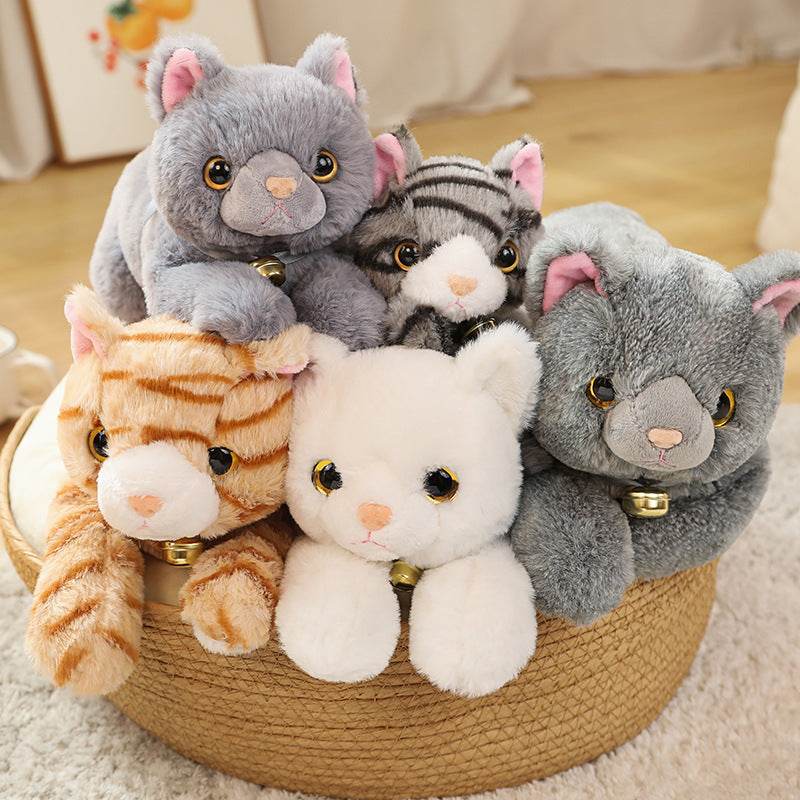 Realistic Stuffed Animal Cat Plush Toy - Soft & Cuddly Lifelike Feline Friend for Kids & Adults | Perfect Gift for Cat Lovers, Home Decor, Nursery Accent, and Comfort Companion
