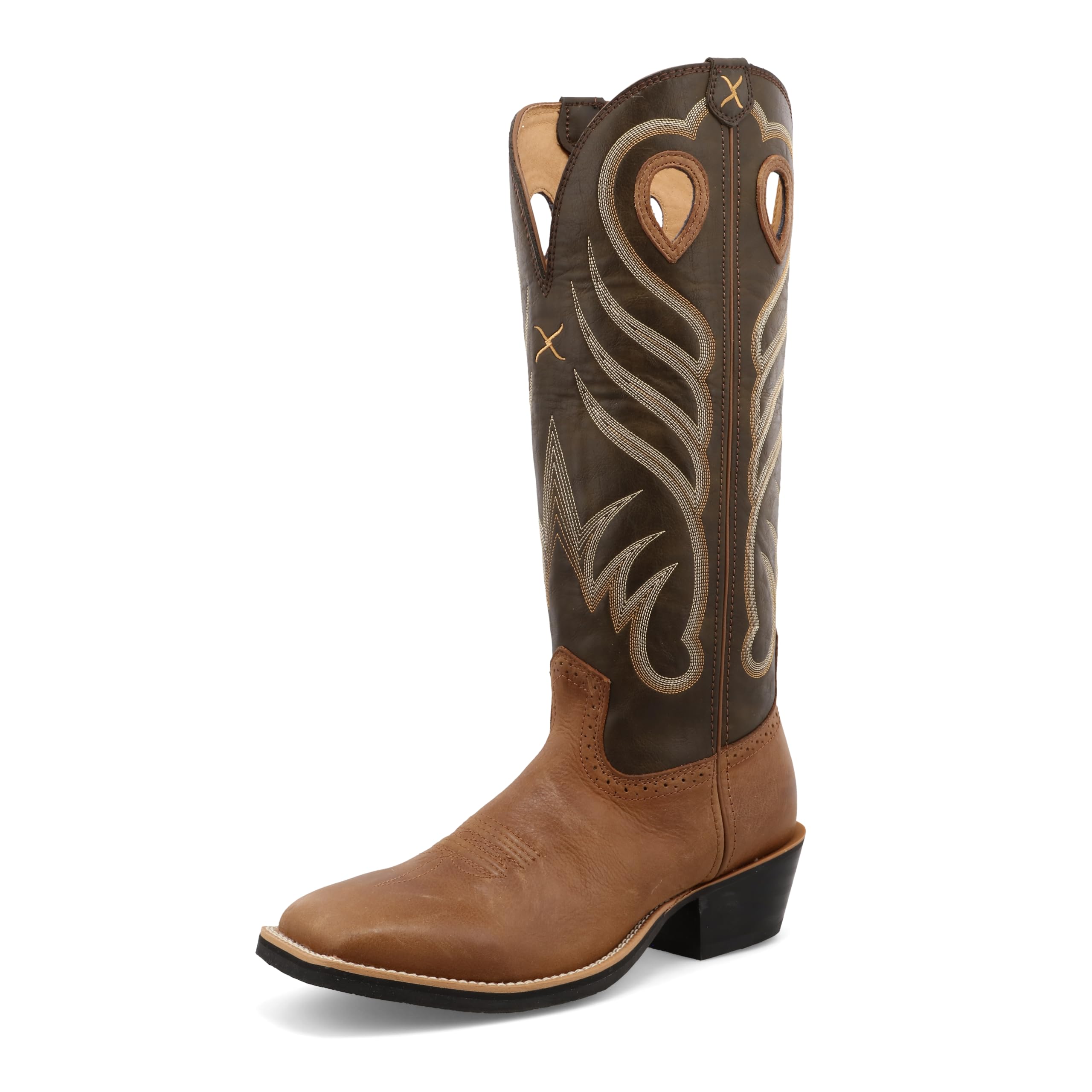 Twisted X Men's Buckaroo Boots - Comfortable Western Cowboy Boots for Men | Durable Leather Work Boots for Riding, Hiking & Outdoor Activities
