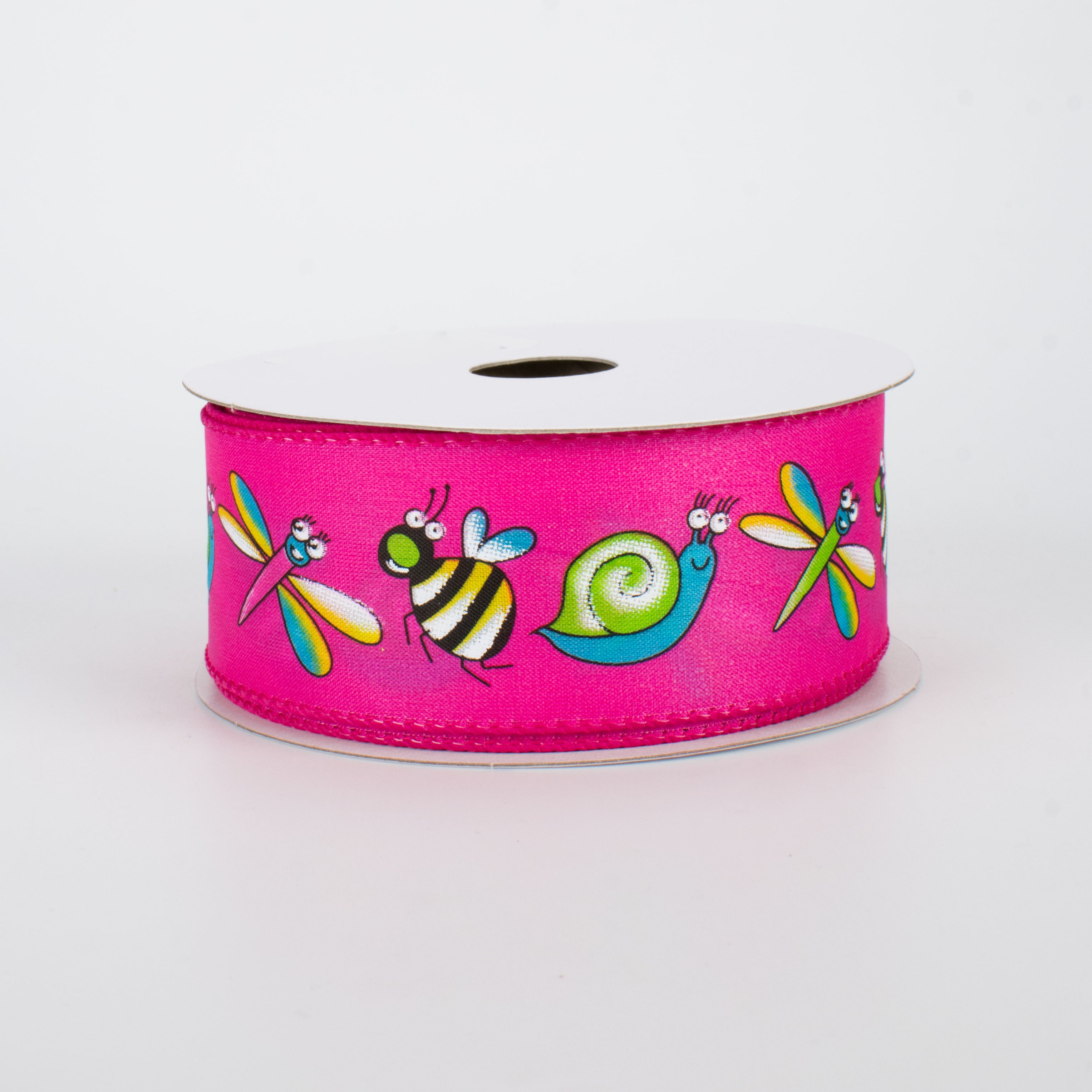 1.5 Inch Bug Ribbon - Hot Pink Grosgrain Ribbon (10 Yards) for Gift Wrapping, Hair Bows, and DIY Crafts