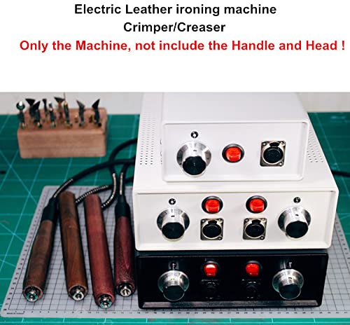 110V Leather Electric Crimper & Creaser Machine - Professional Leather Edge Hot Creasing Tool for DIY Crafting (Single-White) | Perfect for Leatherworking, Shoe Repair & Handmade Accessories