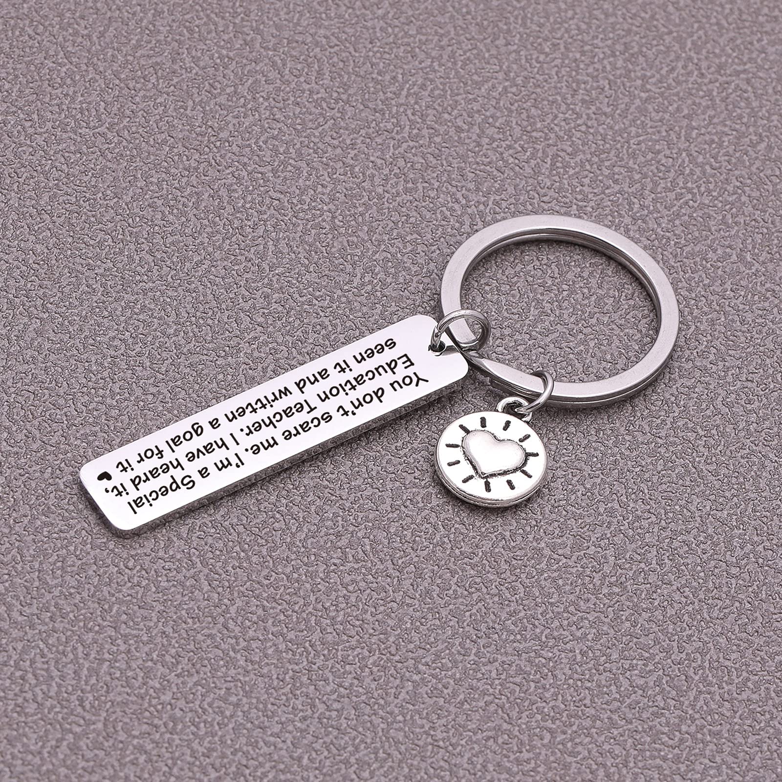 ASANHAO Special Education Teacher Appreciation Keychain - Autism Support Gift for Speech Therapists, Thanksgiving & Teacher's Day - Stainless Steel Engraved Keepsake Keychain for Special Needs Educators - Perfect for Classroom Rewards, Therapy Sessions & Heartfelt Gifts