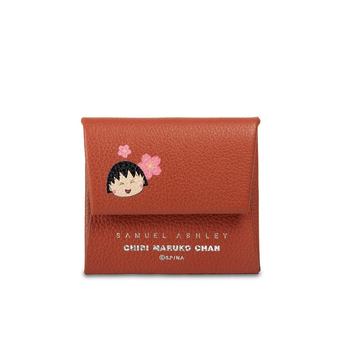 Samuel Ashley x Chibi Maruko Chan Genuine Leather Coin Purse - Stylish Wallet for Women, Girls & Anime Fans - Perfect for Collecting Coins, Tokens & Small Treasures
