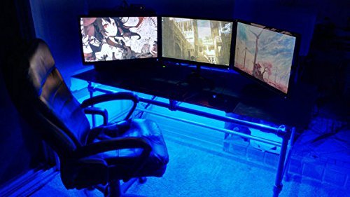 Kids Room LED Light Kit for Computer Desk, Study Desk & Gaming Desk - Super Bright Remote Control Green LED Lights with Strobe Effects - Perfect for Study, Work & Gaming Setup