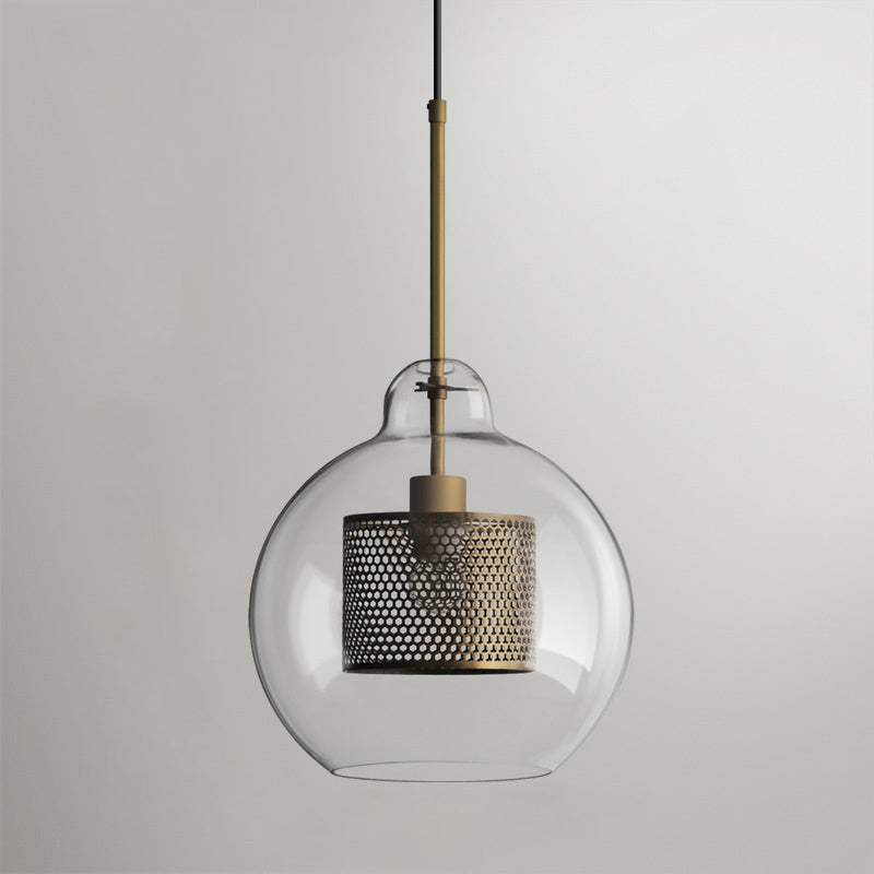 Chiswick Glass Pendant Light - Modern Hanging Ceiling Lamp for Kitchen Island, Dining Room & Bedroom - Dimmable LED Lighting Fixture with Clear Glass Shade