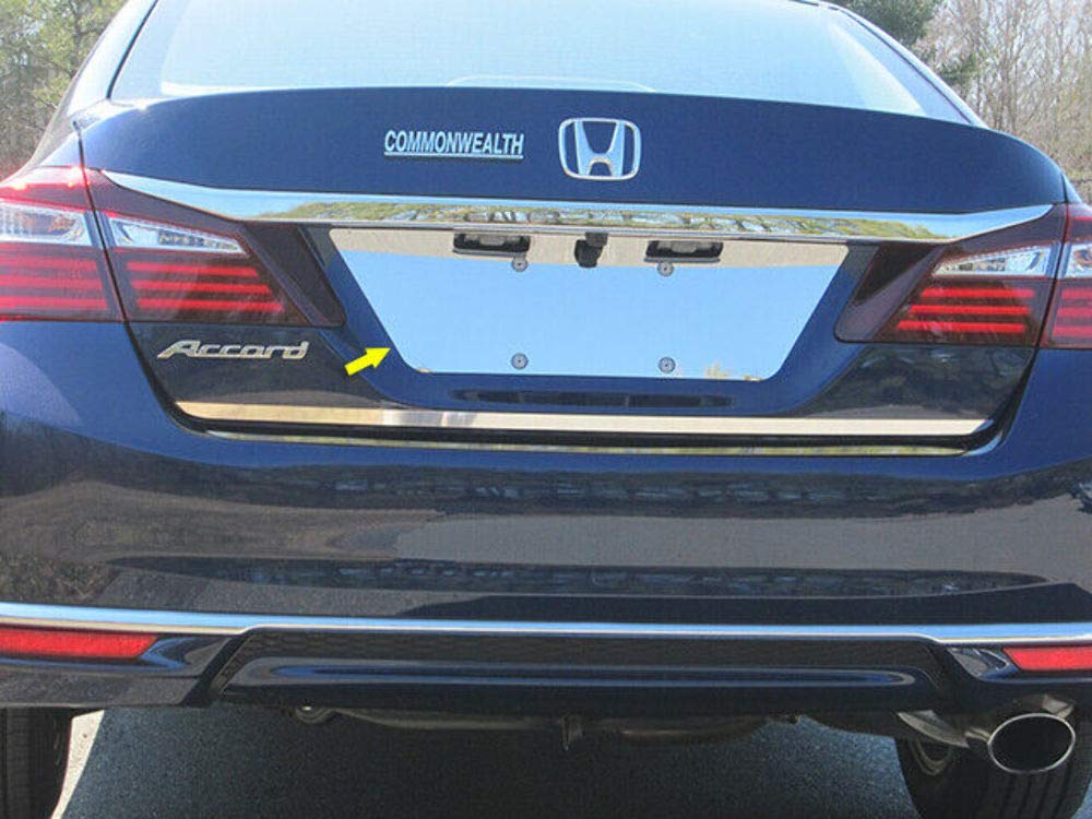 Stainless Steel License Plate Bezel for Honda Accord 2016-2017 - LP16281 - Durable 1-Piece Chrome Frame for Front/Rear Bumper Protection & Style Upgrade
