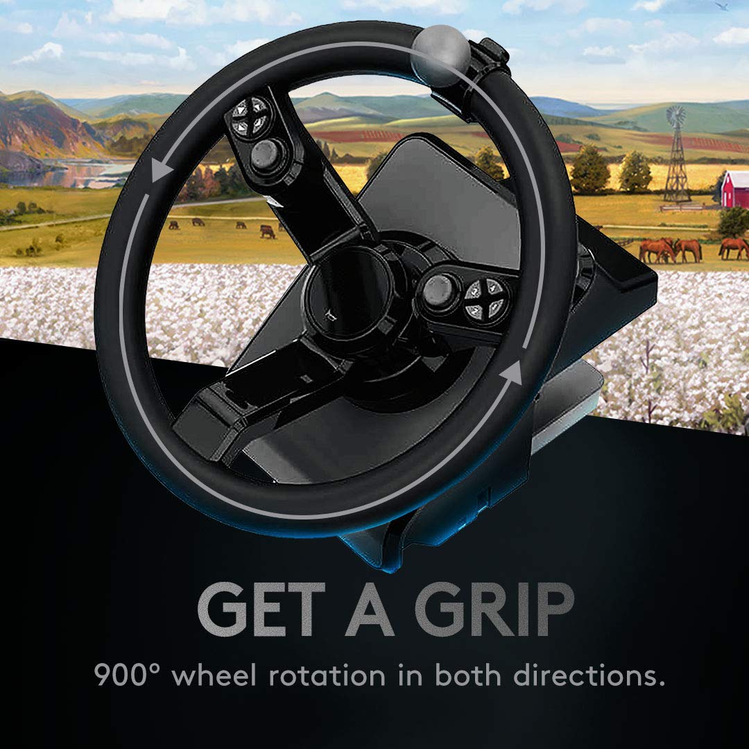 Logitech G Farm Simulator Heavy Equipment Bundle (2nd Gen) - Steering Wheel, Pedals & Side Panel Control Deck for PC - Compatible with Farming Simulator 22 & Older Versions - Perfect for Realistic Farming Simulation Gaming