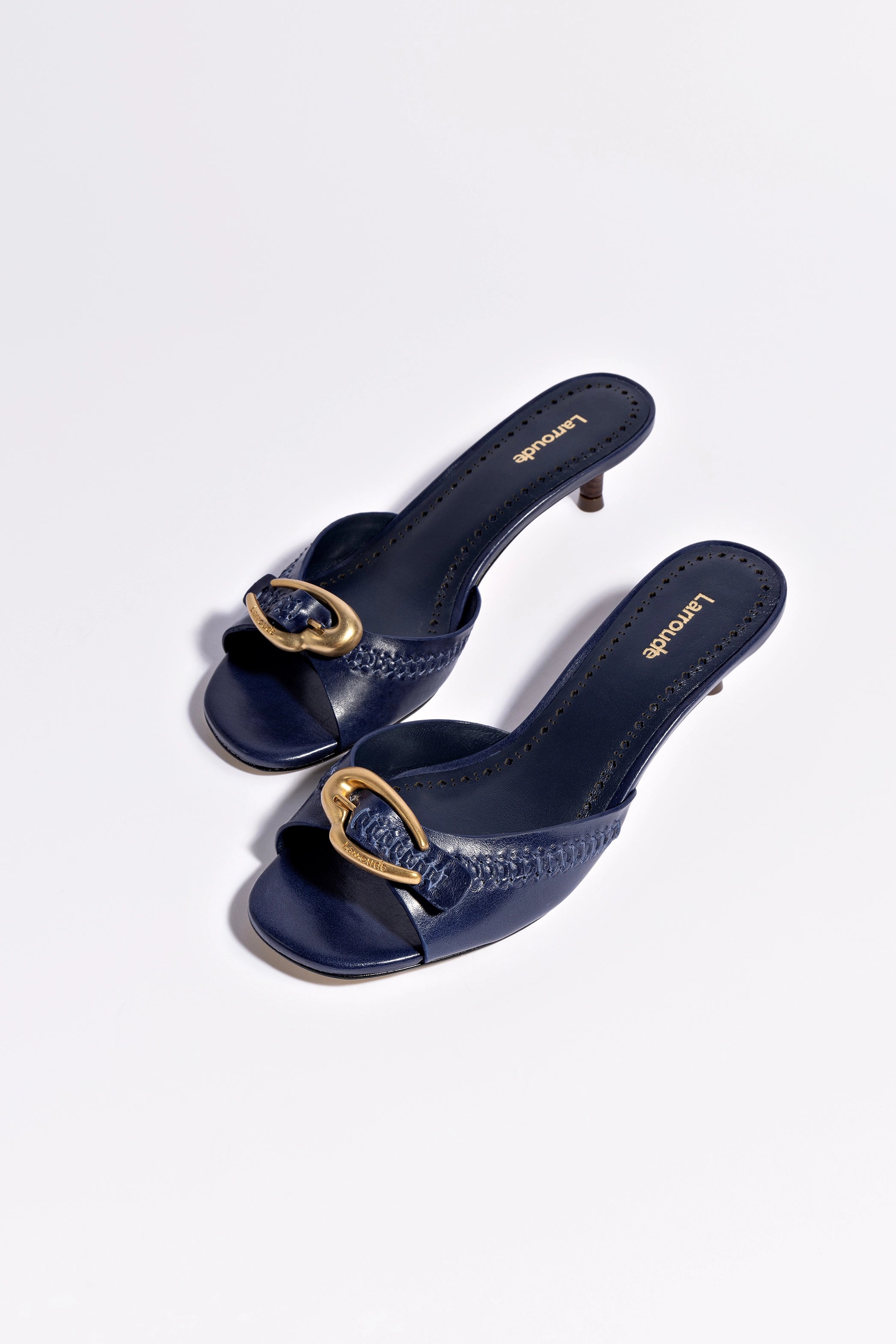Verona Mule Shoes for Women - Navy Blue Genuine Leather Slip-On Loafers - Comfortable Casual & Office Wear for Everyday Use