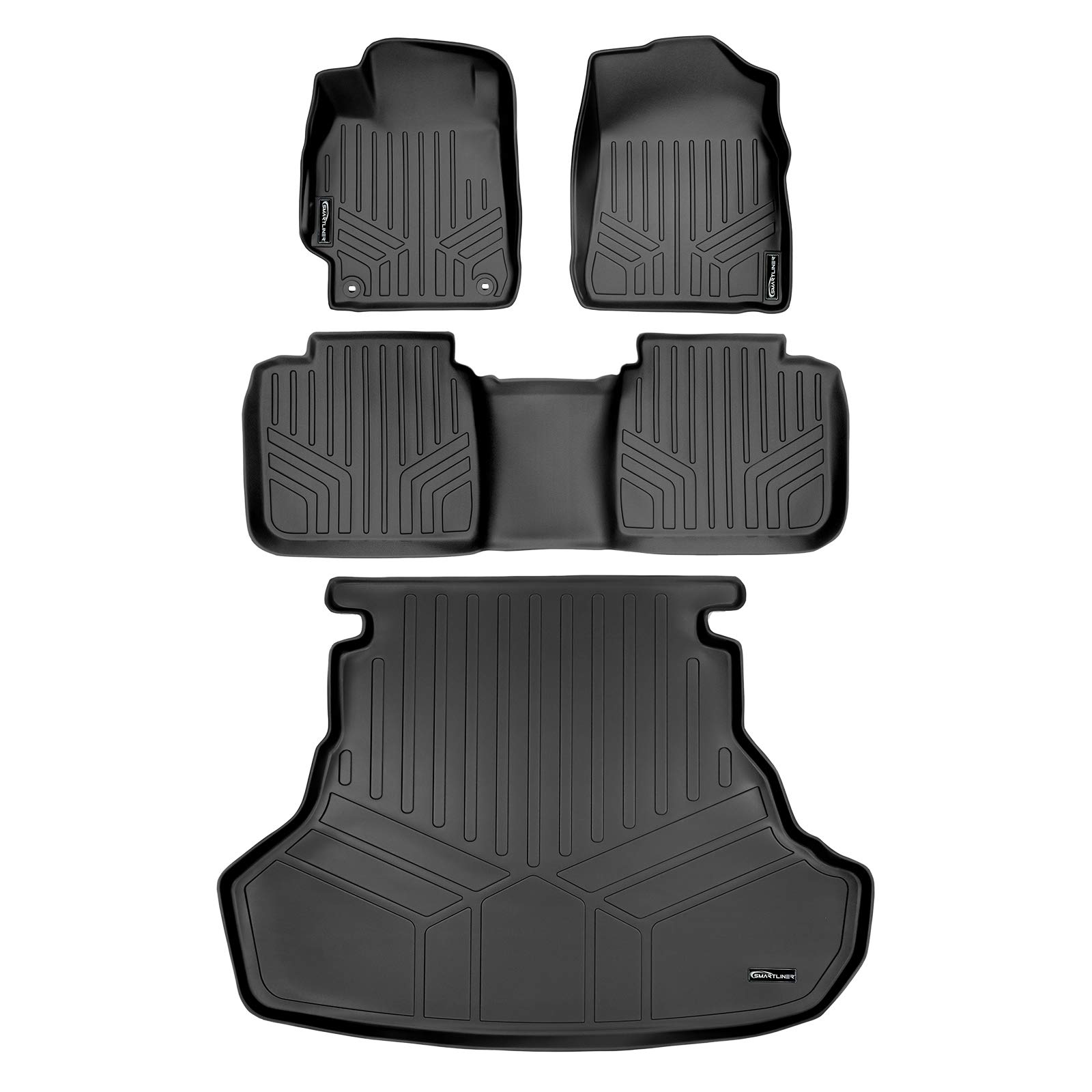 MAXLINER Custom Fit All-Weather Floor Mats & Cargo Liner Set for 2015-2017 Toyota Camry (Excluding Hybrid) - Durable Black Rubber Protection for Car Interior, Perfect for Daily Commute, Road Trips and Family Use