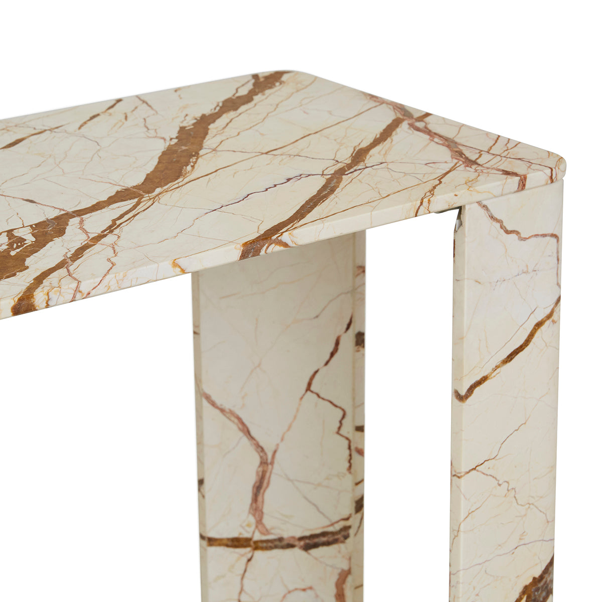 Atlas Slab Console Table - Modern Wood Entryway Table for Hallway, Living Room & Bedroom - Sturdy & Stylish Home Decor Furniture