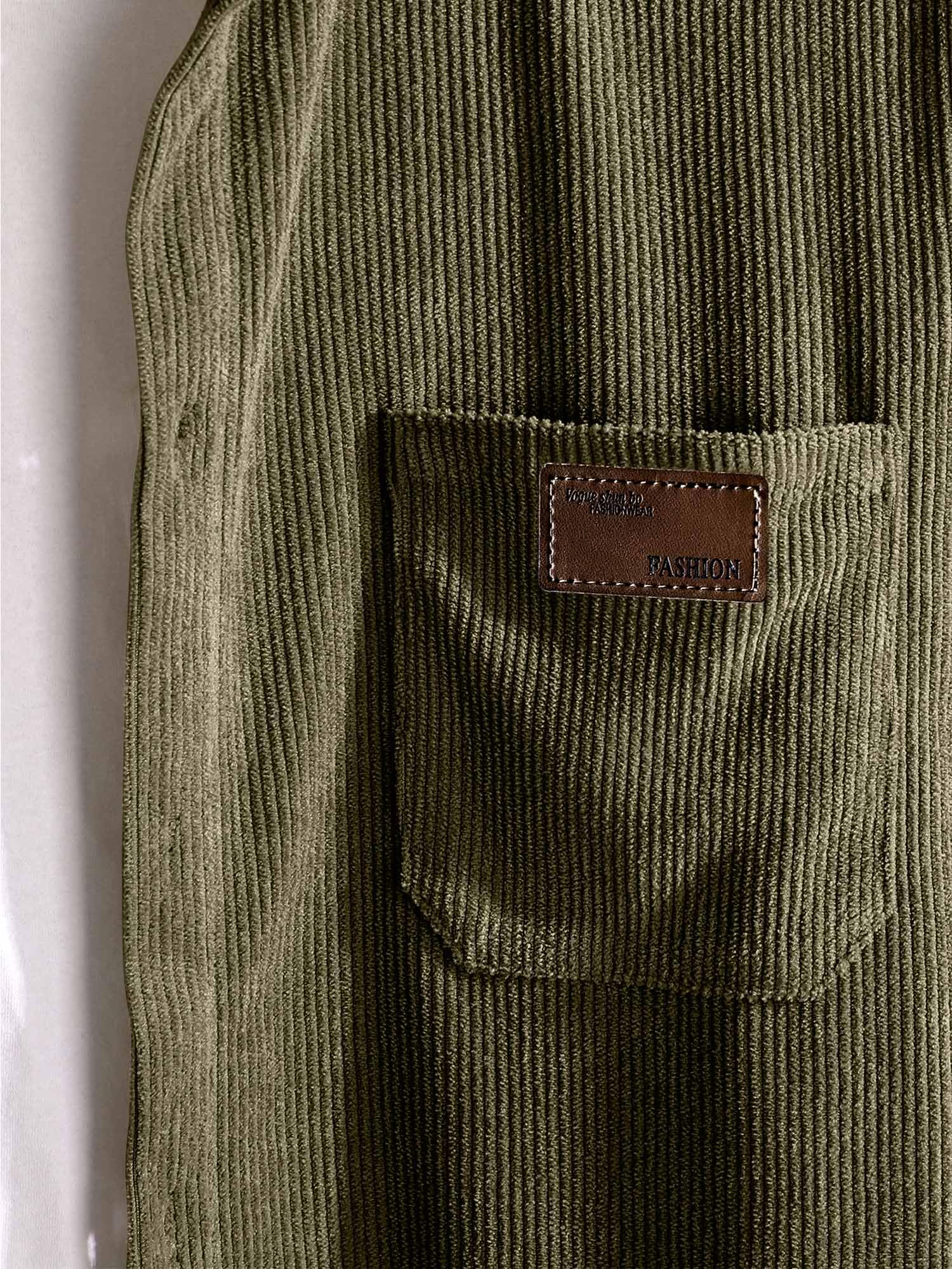 Men's Corduroy Shirt Jacket - Button Down Long Sleeve Work Shirt with Pocket | Casual & Workwear for Fall & Winter Outfits