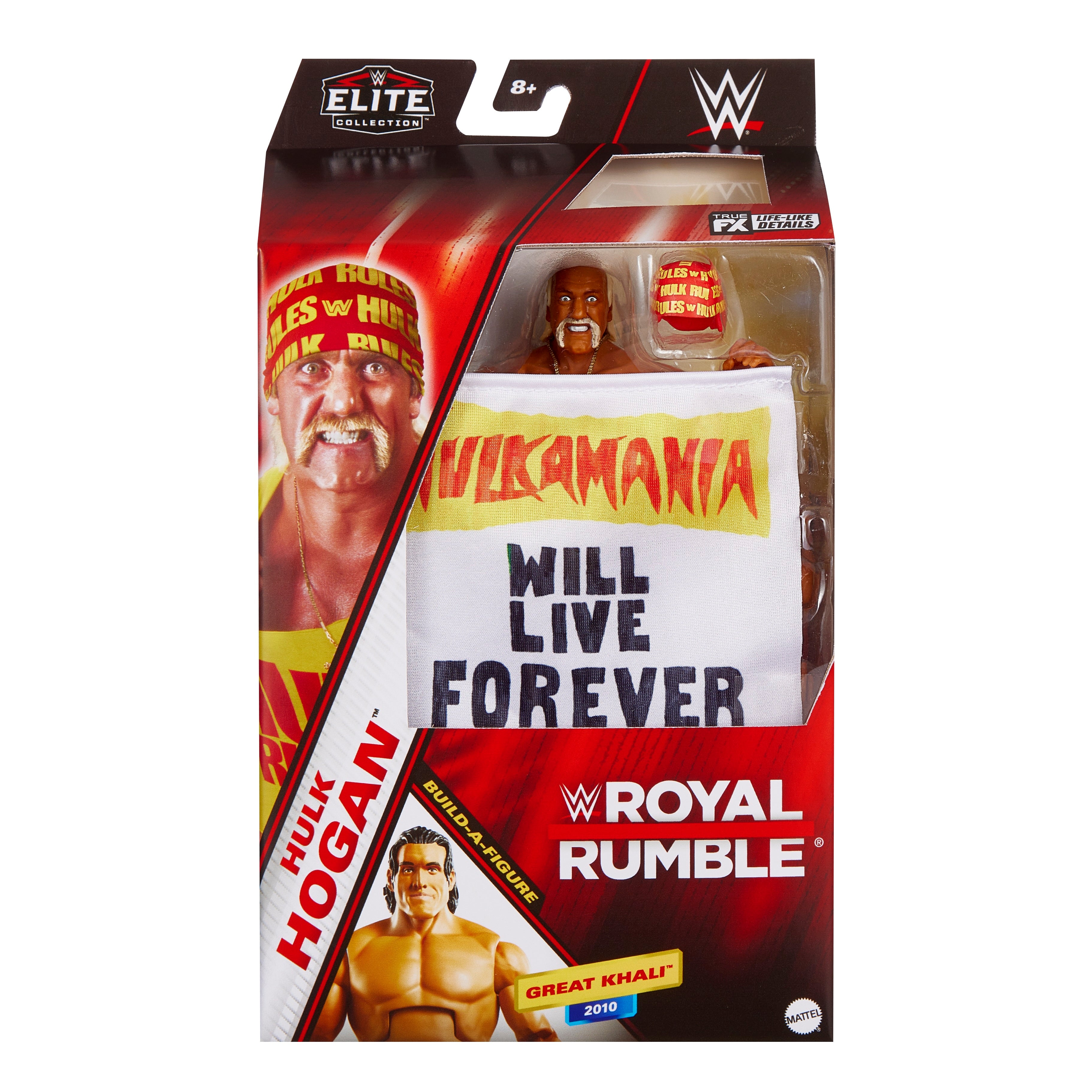 WWE Royal Rumble Elite Collection Hulk Hogan Action Figure with Great Khali BAF - Perfect for Wrestling Fans & Collectors - Great for Display, Play, and WWE Memorabilia Collections