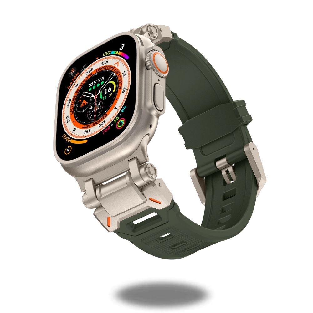 Durable Silicone Watch Band with Stainless Steel Connectors - Perfect for Outdoor Activities, Sports & Everyday Wear