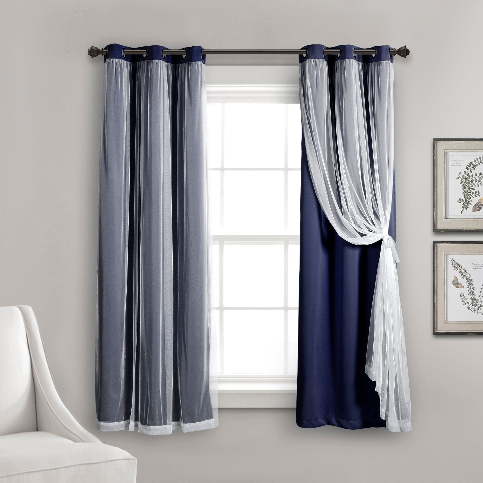 Blackout Curtains with Grommet Top & Insulated Lining - Thermal Sheer Window Panels for Bedroom, Living Room & Home Office - Energy Efficient & Noise Reducing