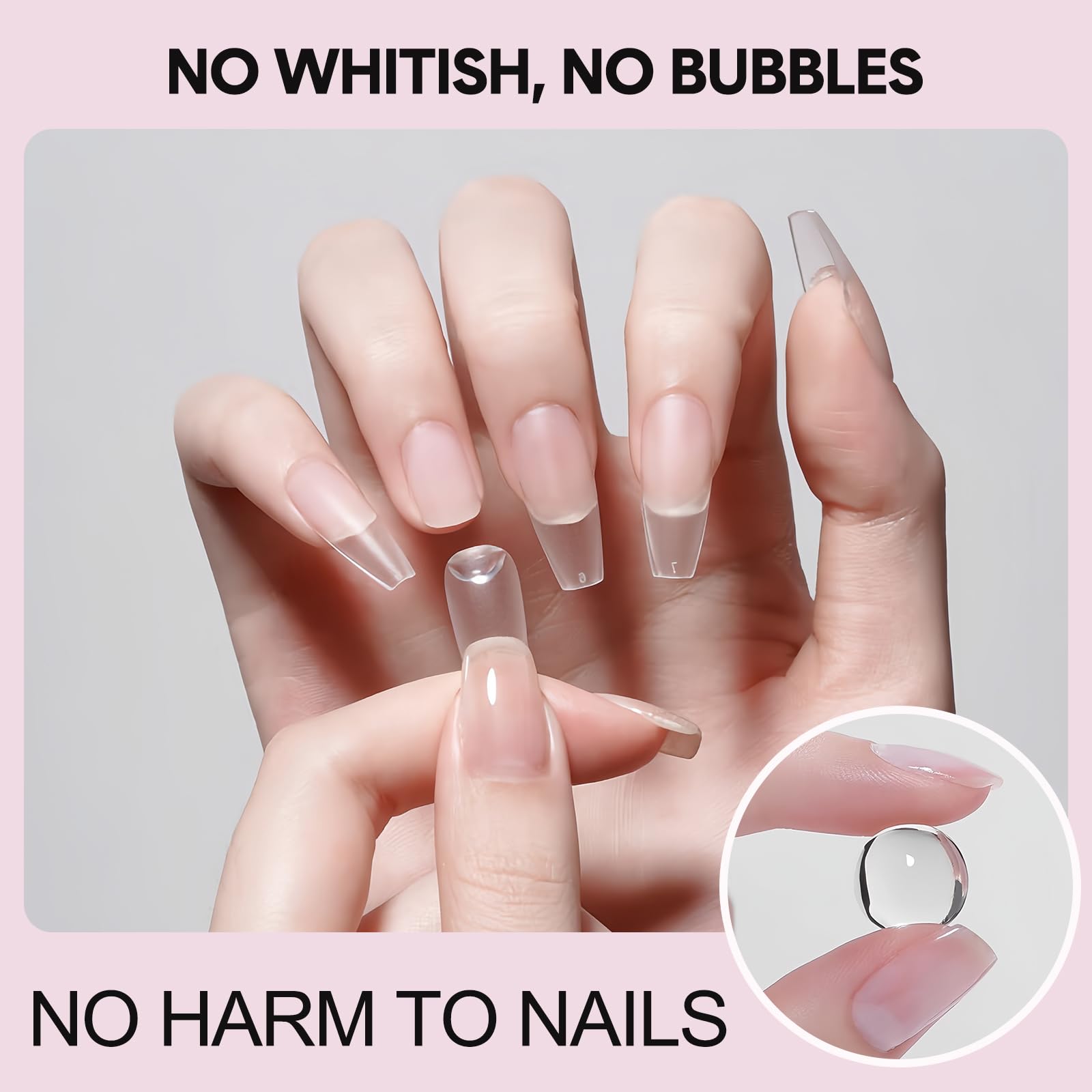 CHARMARK 30g Solid Nail Gel Glue for Press on Nails - Soft Acrylic UV Cured Fake Nails Adhesive - Long Lasting Nail Art Salon Manicure Glue for Home & Professional Use - Perfect for DIY Nails, Extensions, and Salon Quality Manicures
