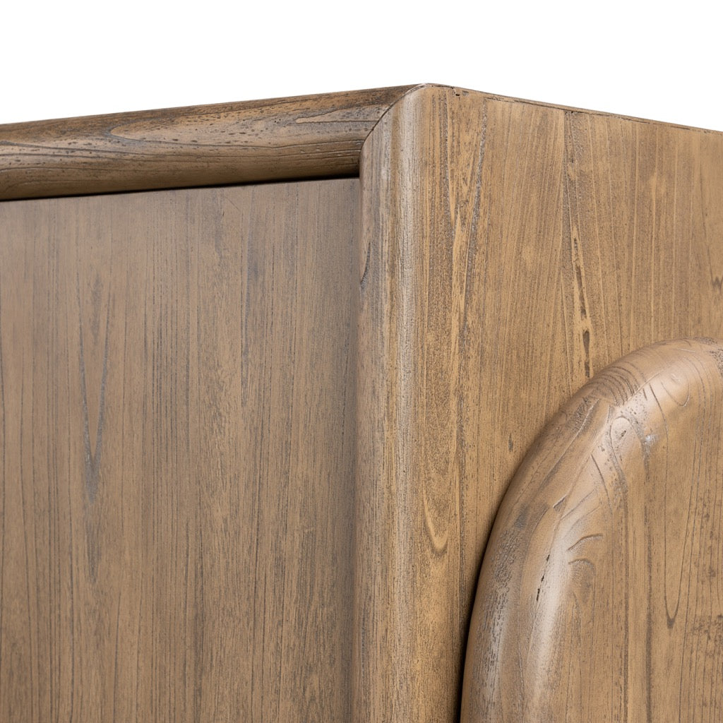 Sorrento Sideboard - Aged Drift Mindi Wood Buffet Cabinet for Dining Room | Stylish Storage Solution for Home Decor & Entertaining