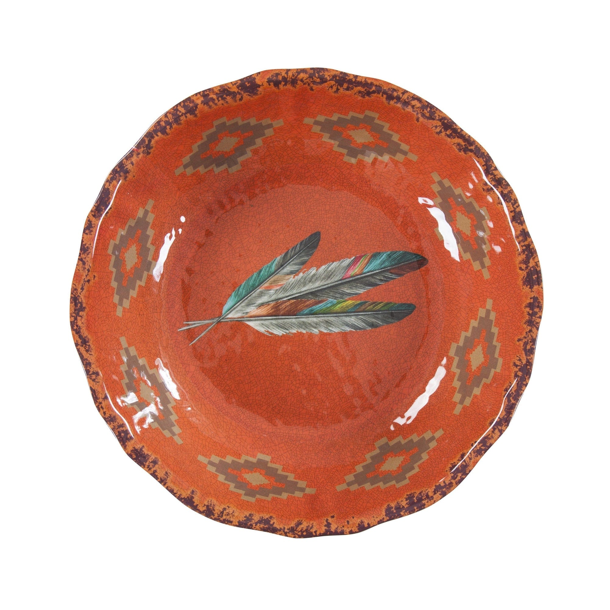 Premium Melamine Serving Bowl Set - Lightweight & Durable Feather Design - Perfect for Salads, Snacks, and Party Appetizers - Dishwasher Safe & Shatterproof