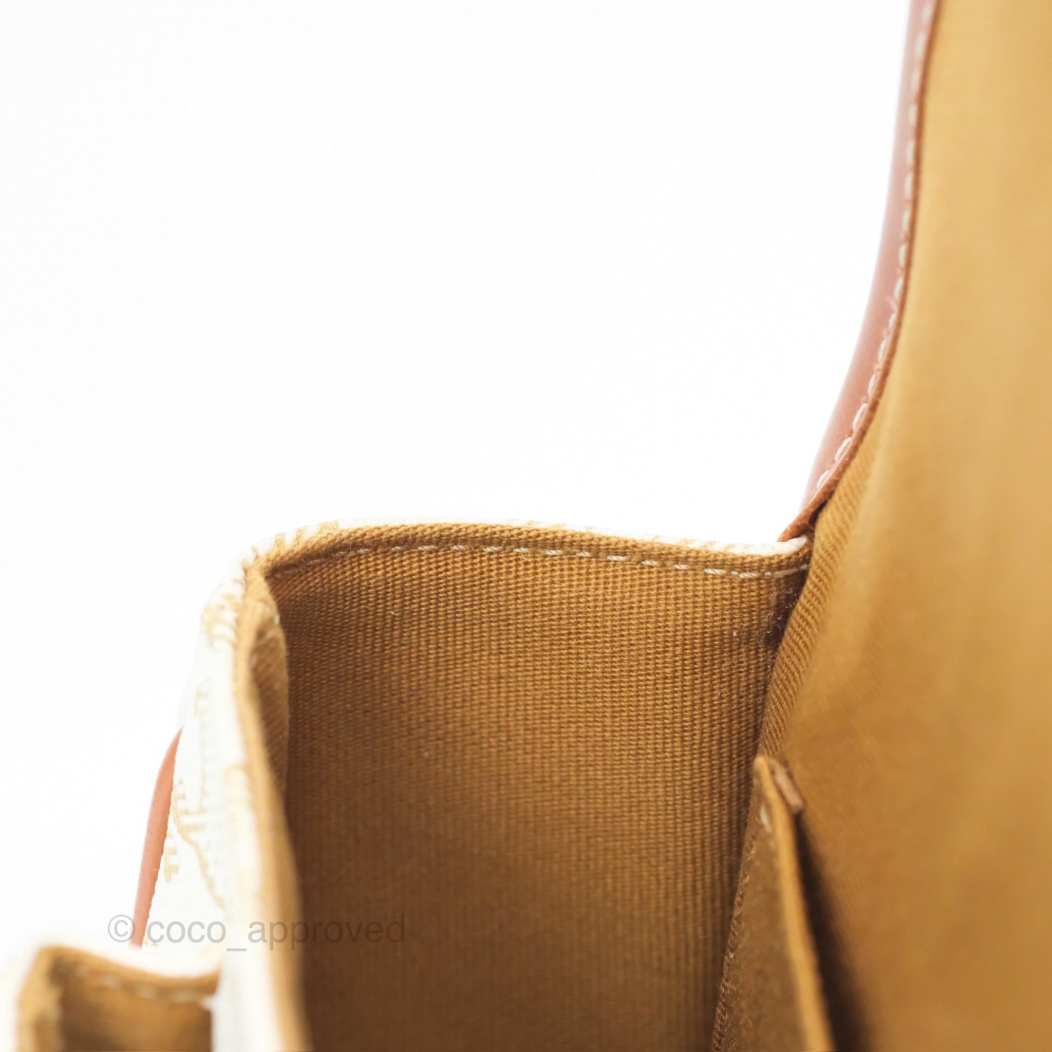Celine Medium Triomphe Canvas Folco Bag in White - Luxury Handbag for Women, Perfect for Work, Travel & Everyday Use