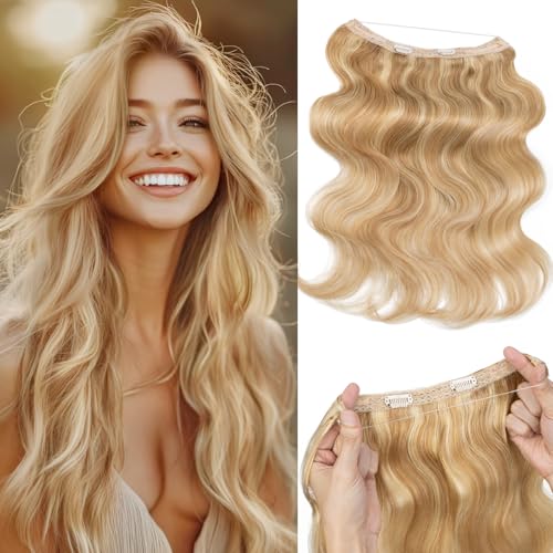 Wavy-Golden Blonde Mixed Bleach Blonde