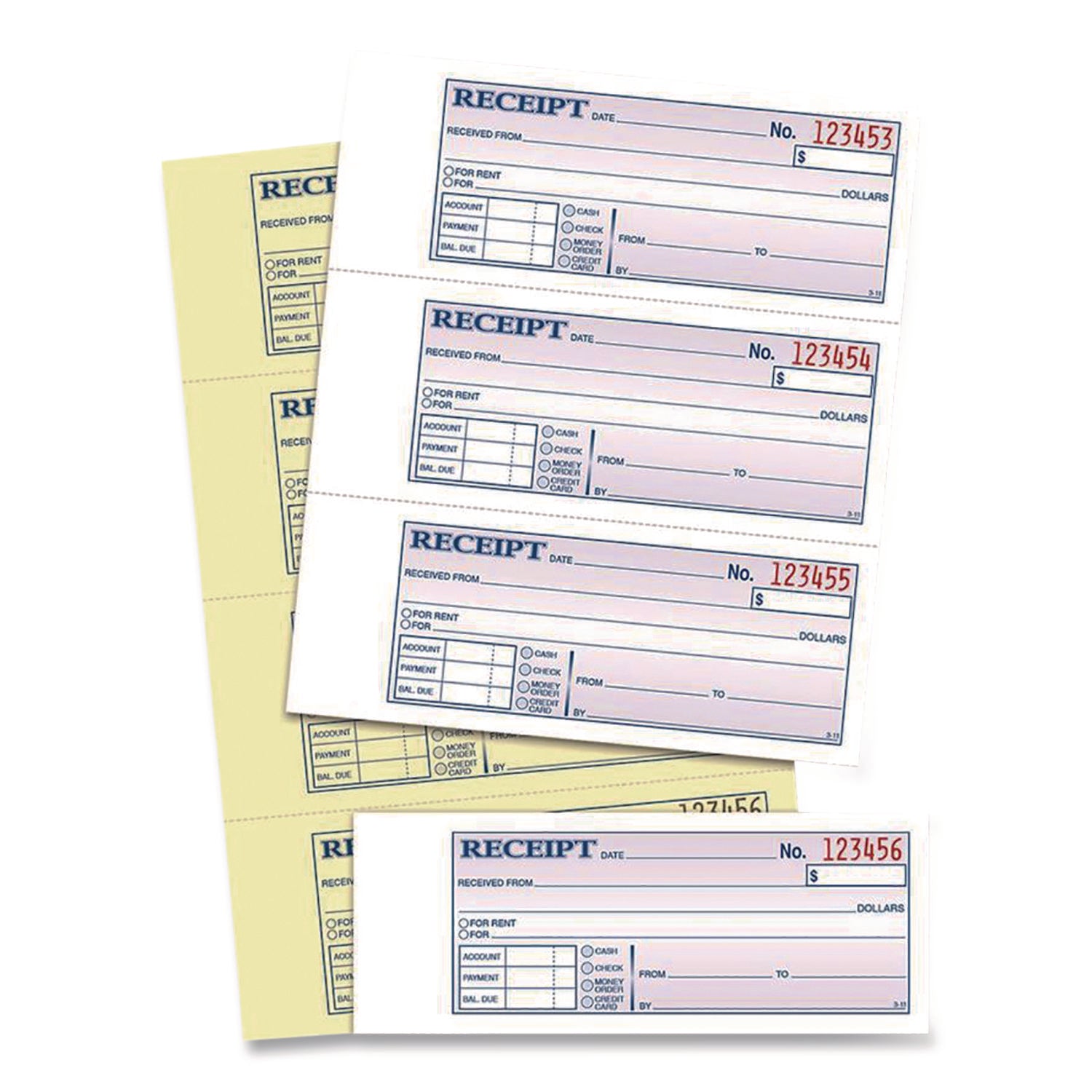 Adams® Money and Rent Receipt Book - 2-Part Carbonless, 200 Forms (7.13