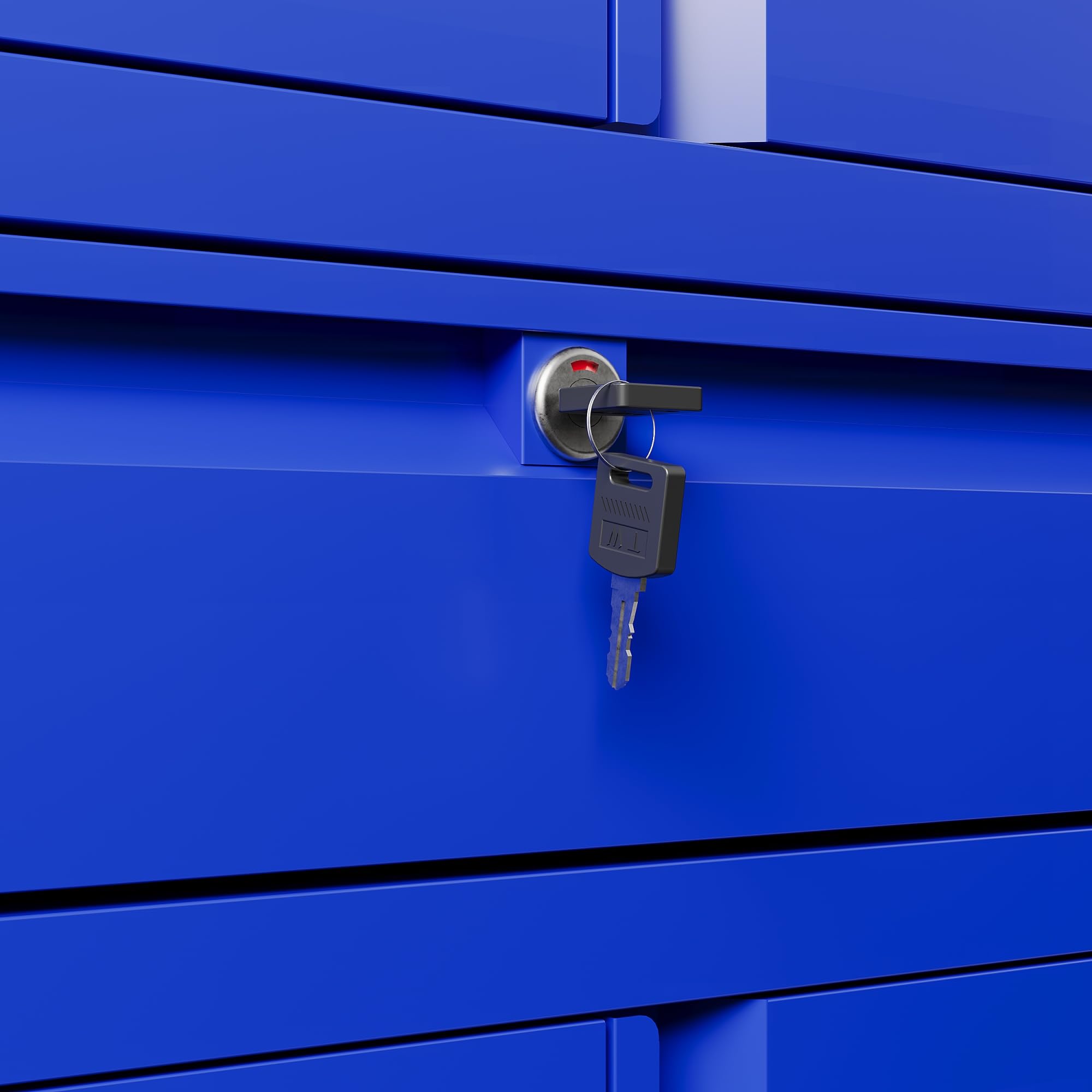 Heavy-Duty Metal Storage Cabinet with Wheels & Lock - 73