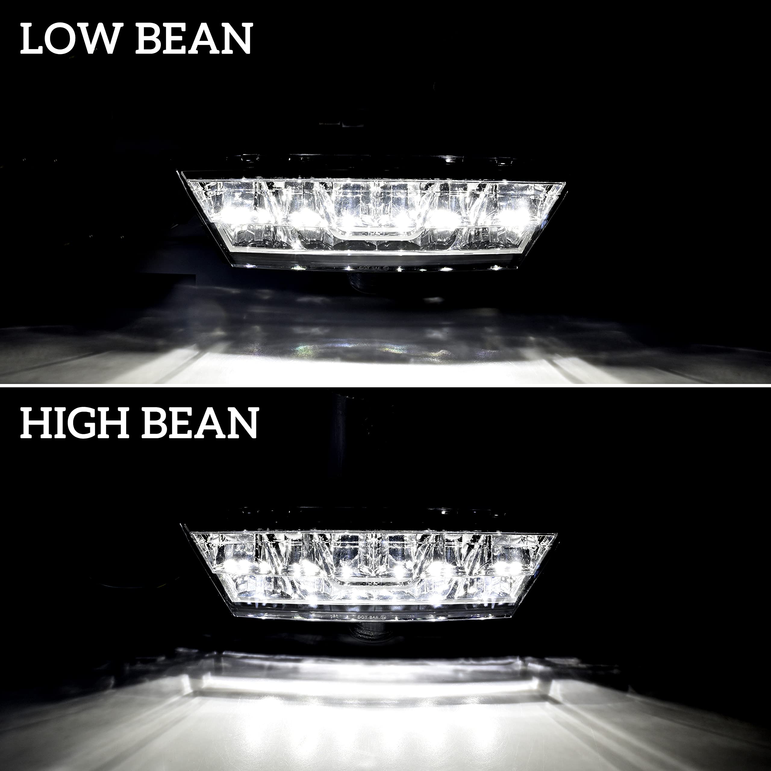 Polaris Slingshot LED Headlight Assembly - Center Headlight Kit Compatible with 2020-2023 S/R/SL/SLR/GT Models | High-Performance Lighting Upgrade for Night Driving & Customization