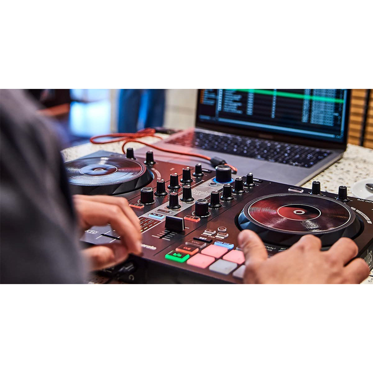 Hercules DJControl Inpulse 300 Professional DJ Controller - USB Mixer for Serato DJ Lite | Perfect for Home Studios, Clubs & Live Performances