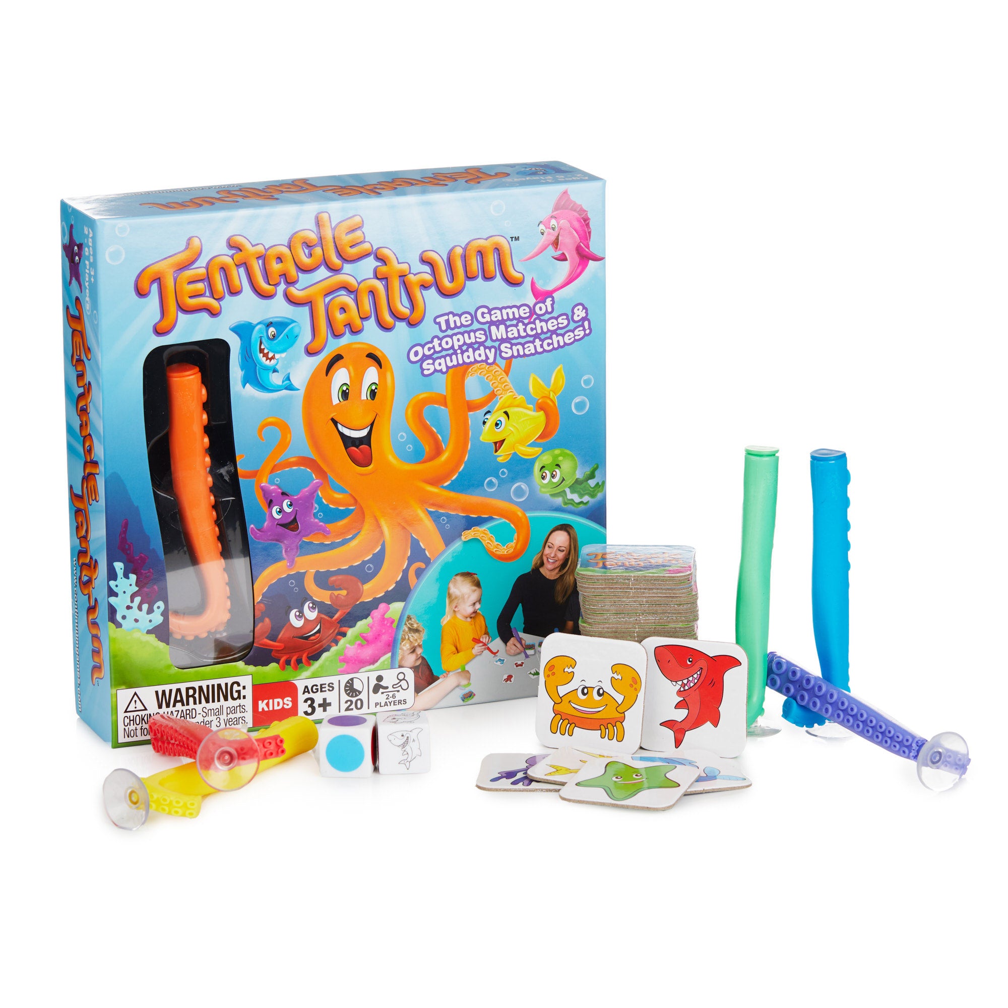 Continuum Games Tentacle Tantrum - Fun Color & Shape Matching Board Game for Kids | Perfect for Family Game Night & Preschool Learning Activities