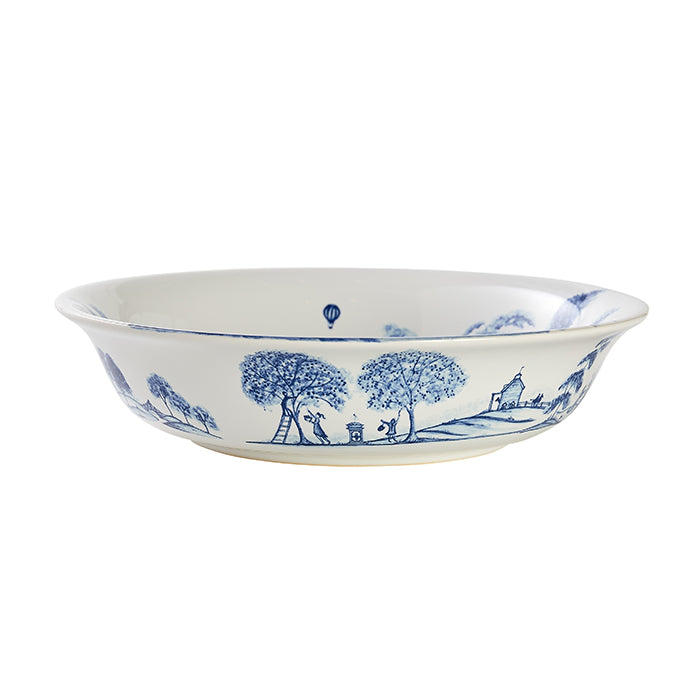 Delft Blue Ceramic Serving Bowl - Dutch Country Estate Design - Perfect for Harvest Dinners & Holiday Entertaining