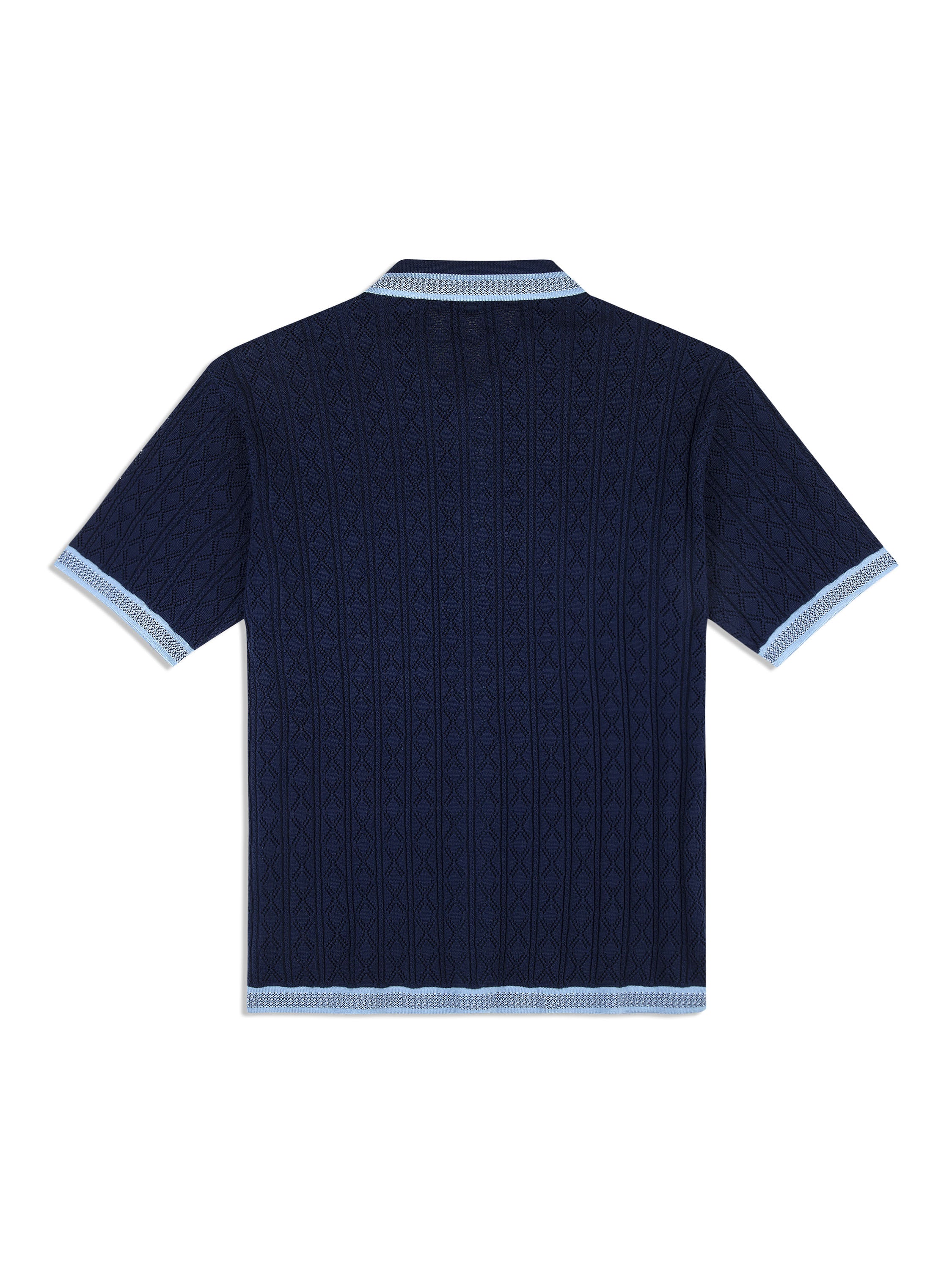 Aldo Pointelle Polo Shirt for Men - Breathable Cotton Knit, Slim Fit, Maritime Blue - Perfect for Casual Wear, Office & Summer Outings