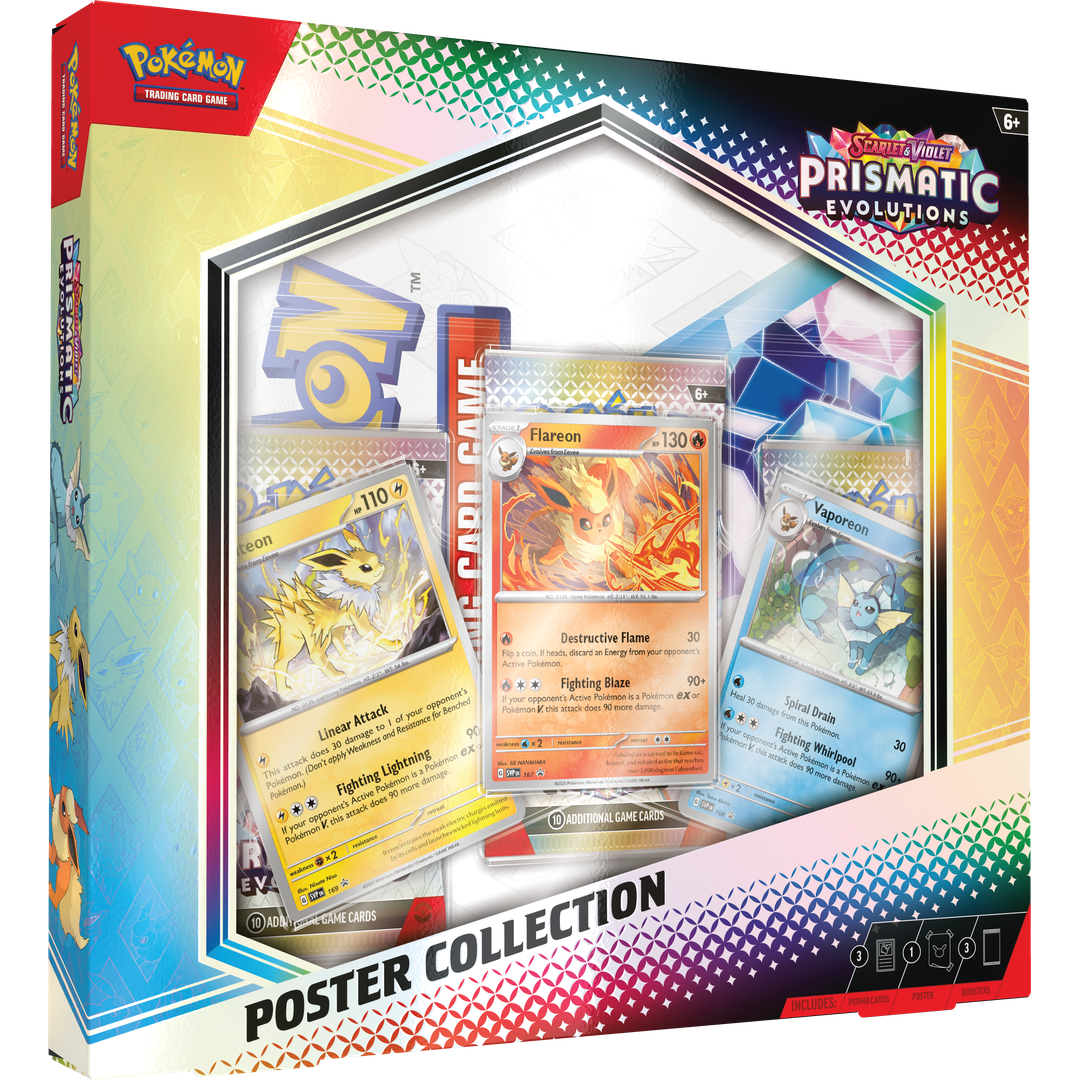 KLUB Pokemon TCG: Scarlet & Violet Prismatic Evolutions Poster Collection - Premium Trading Card Game Posters for Collectors & Fans | Perfect for Bedroom, Game Room & Pokemon Themed Decor