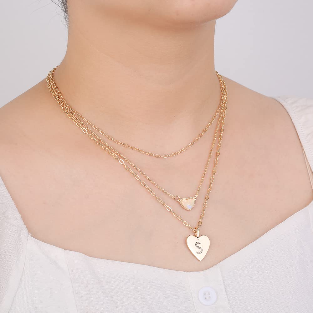 Trendy 14K Gold Plated Layered Initial Necklace for Women & Girls - Personalized Monogram Letter Pendant Jewelry - Perfect for Everyday Wear, Gifts & Special Occasions