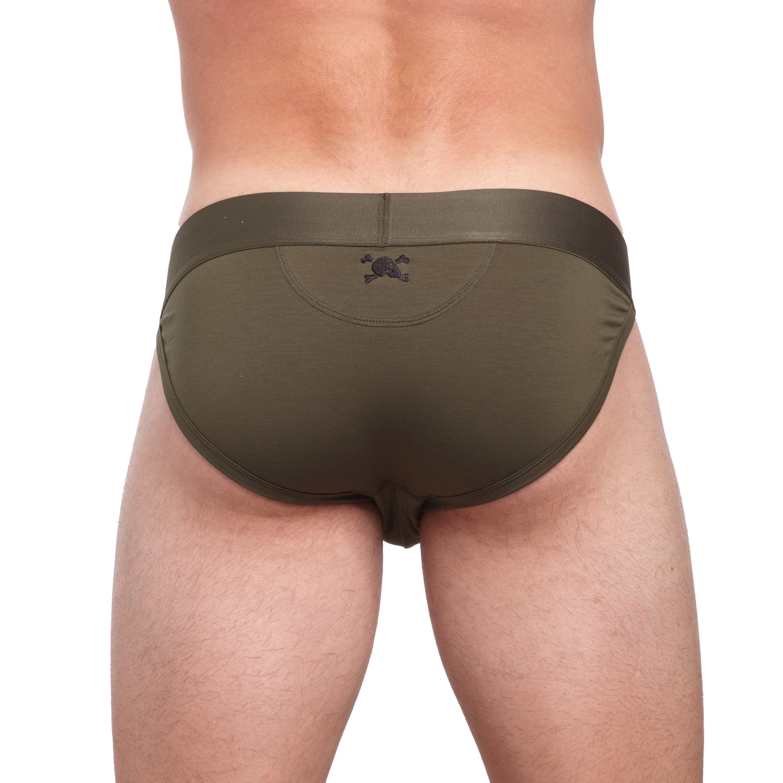 Just the Bones Brief Army Green - Minimalist Men's Underwear for Comfort & Style | Perfect for Travel, Gym & Everyday Wear