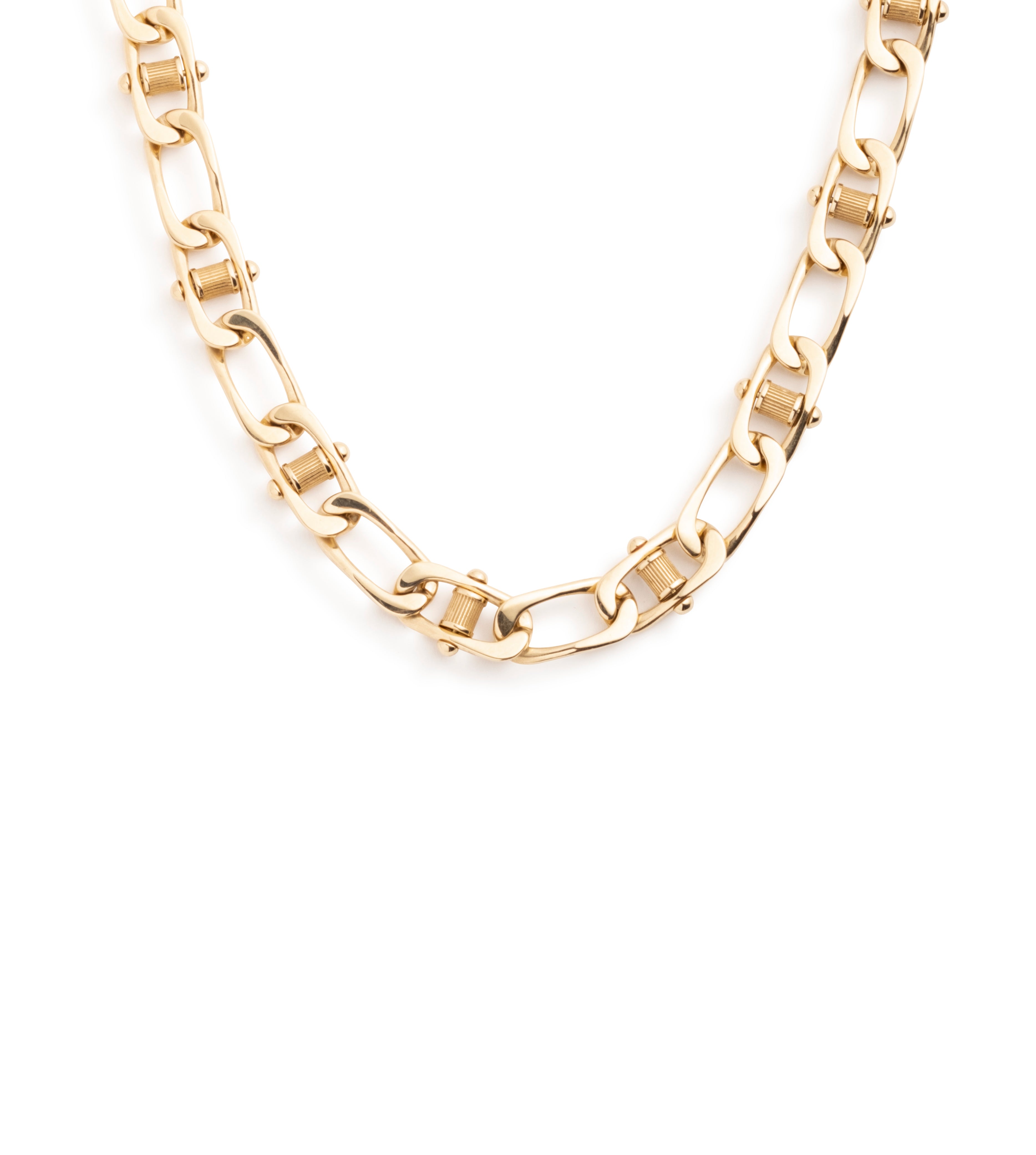Lovestruck Pierced Curb Chain Necklace - Trendy Layered Gold Choker for Women, Perfect for Valentine's Day Gifts & Date Night Jewelry