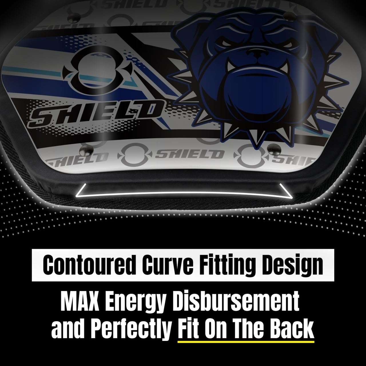 Danger Dog Football Back Plate - Protective Lower Back Pads for Football Players | Rear Protector Shield for Contact Sports | Perfect for Tackling, Blocking & Game Safety