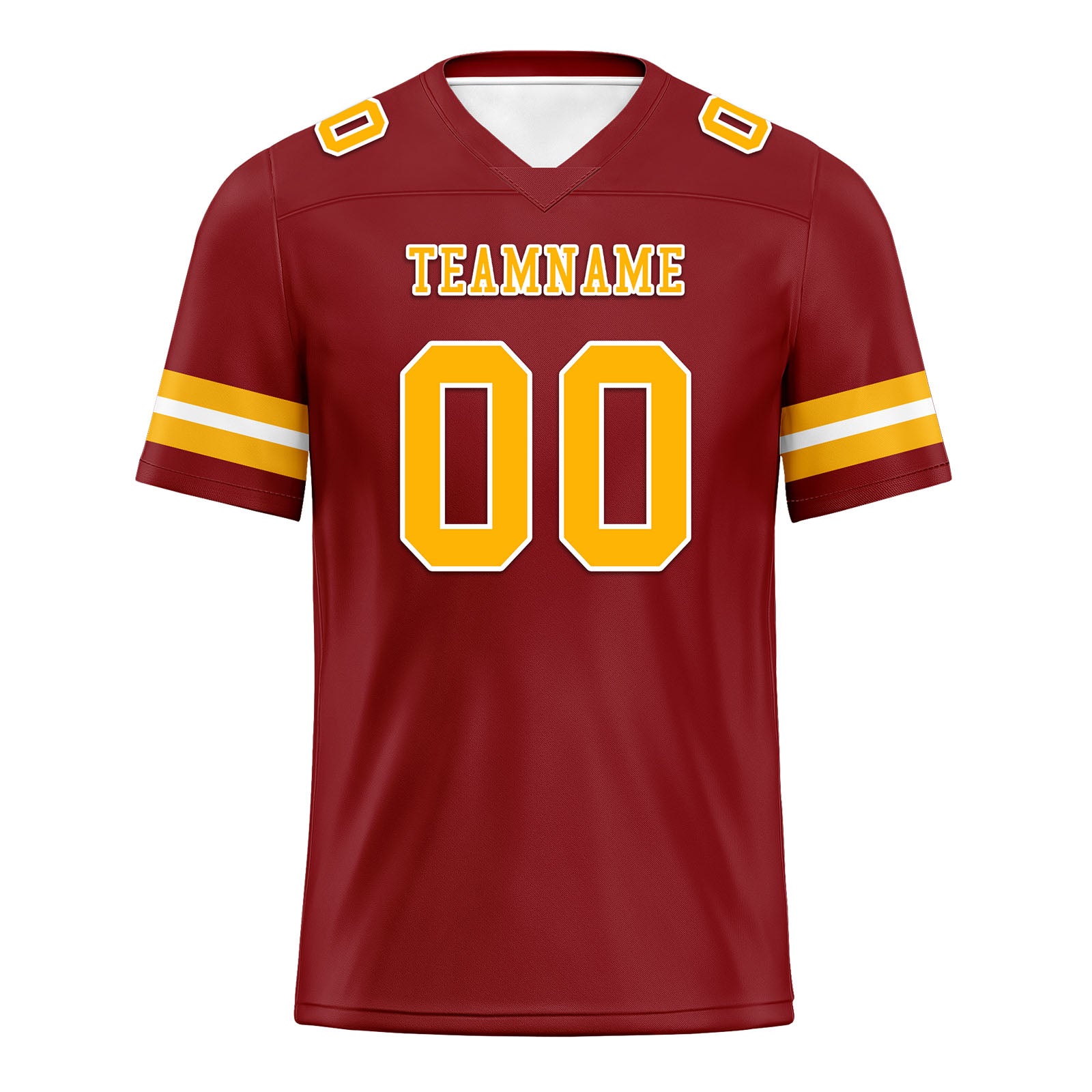 Custom Washington Football Jersey - Personalized Deep Red & Yellow Authentic NFL Jersey FBJ02 E0601 | Perfect for Game Day, Tailgating & Fan Events