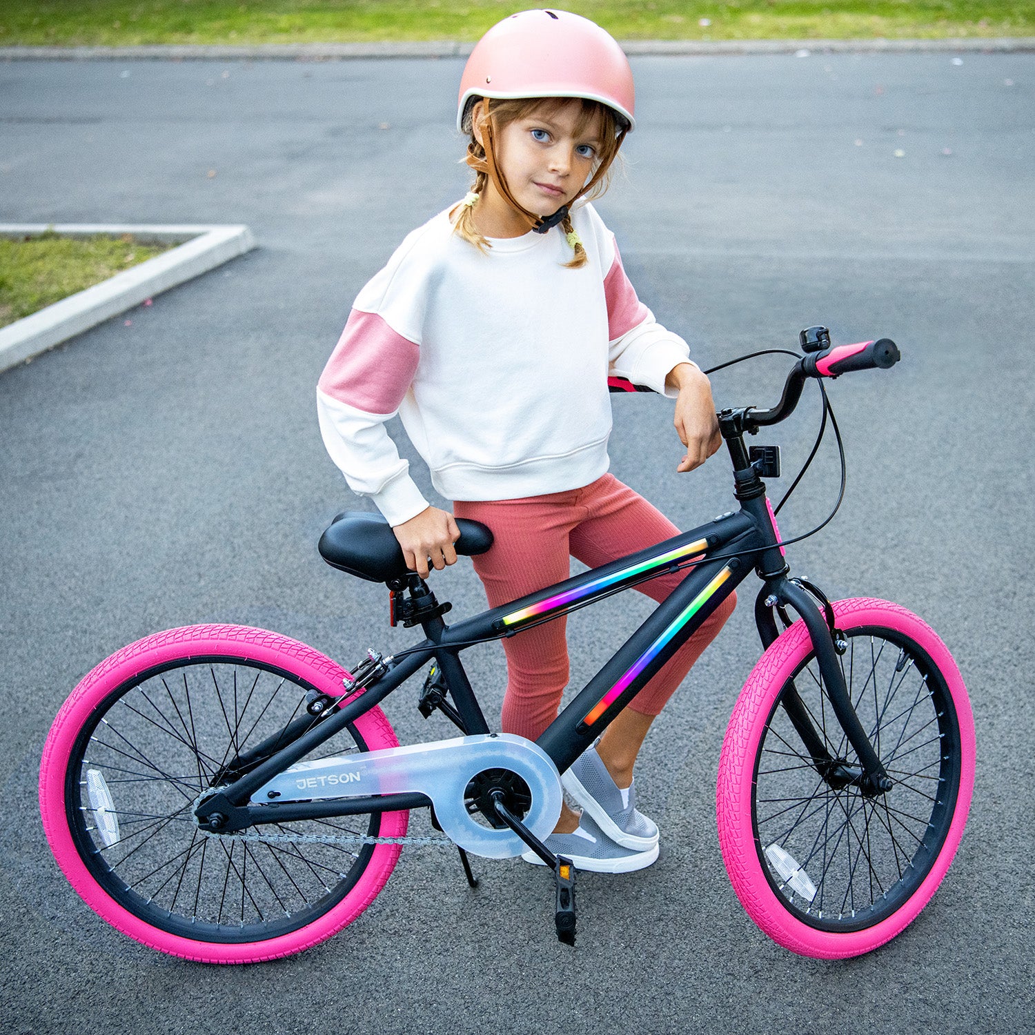 Light Rider 20 LED Kids Bike with Flashing Wheels - Best Children's Light Up Bicycle for Night Riding, Birthday Gifts & Outdoor Play