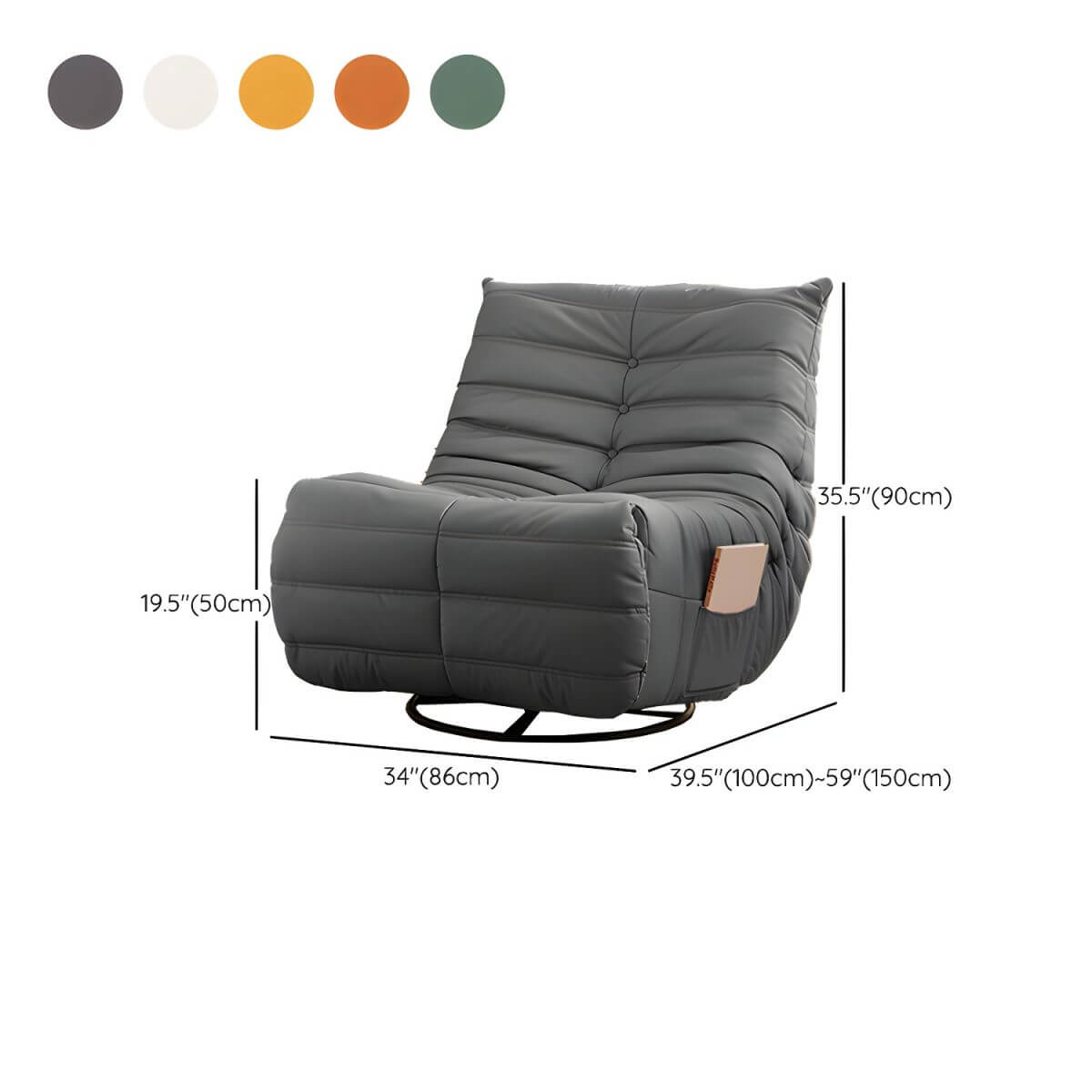 Premium Modern Ergonomic Recliner Chair with Locking Backrest, Power Reclining & Smooth Swivel Rocker - Perfect for Living Room, Home Theater & Office Relaxation