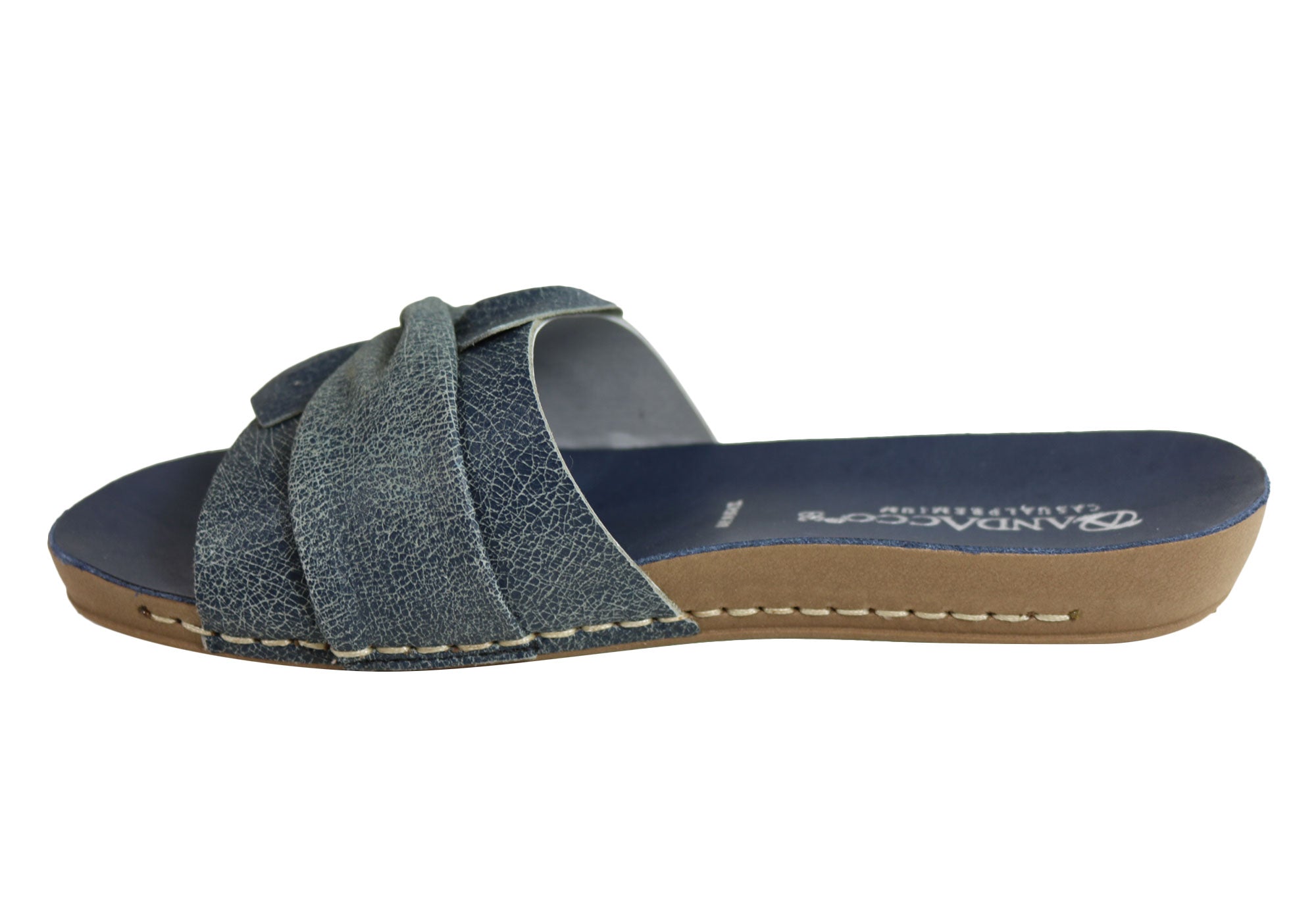 Andacco Women's Comfortable Leather Slide Sandals - Handmade in Brazil - Perfect for Beach, Pool, and Summer Casual Wear