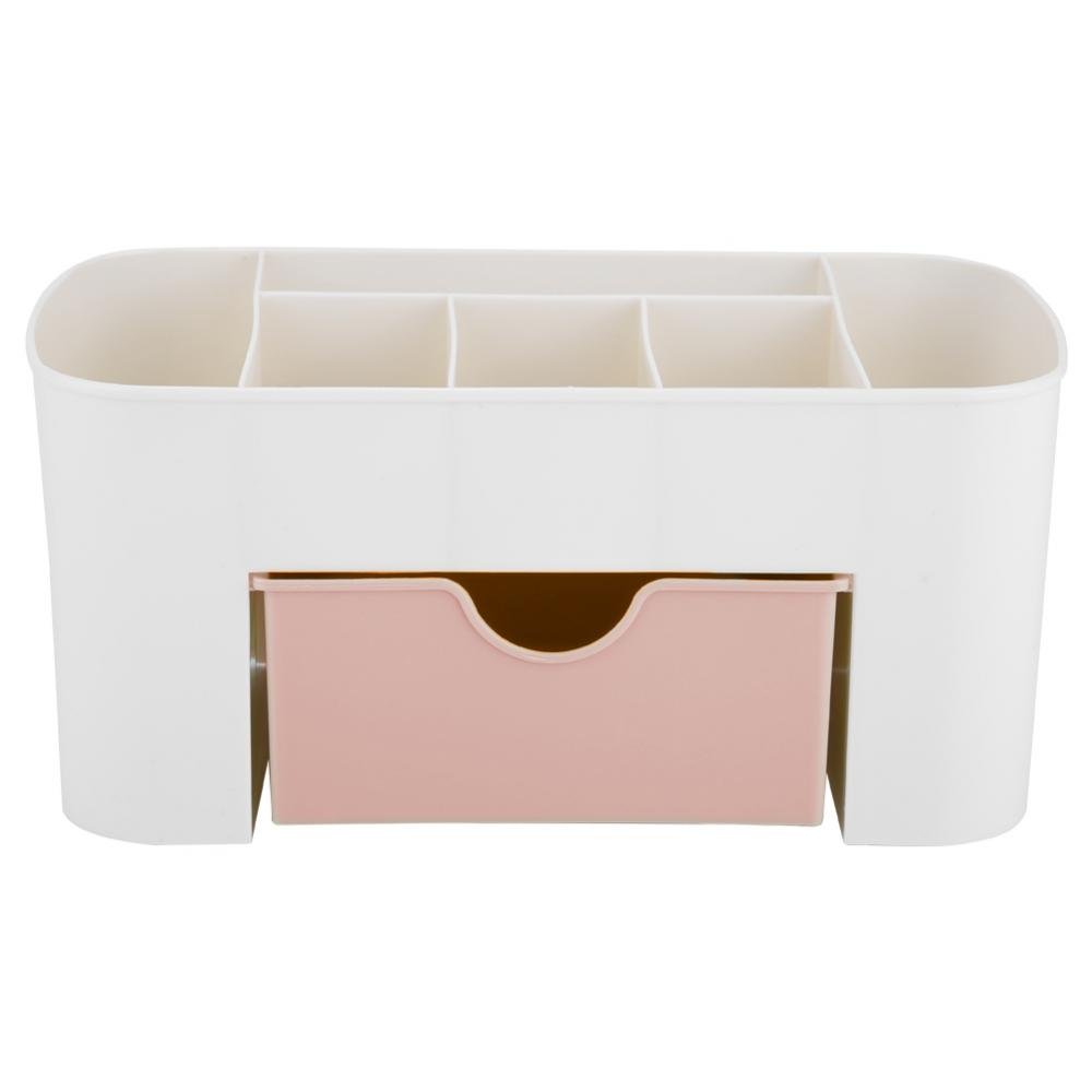 TOPINCN 6-Compartment Drawer Storage Box - PP Plastic Desk Organizer for Stationery, Makeup & Office Supplies - Home & Office Organization (Pink) | Perfect for Bedroom, Bathroom & Workspace Storage Solutions