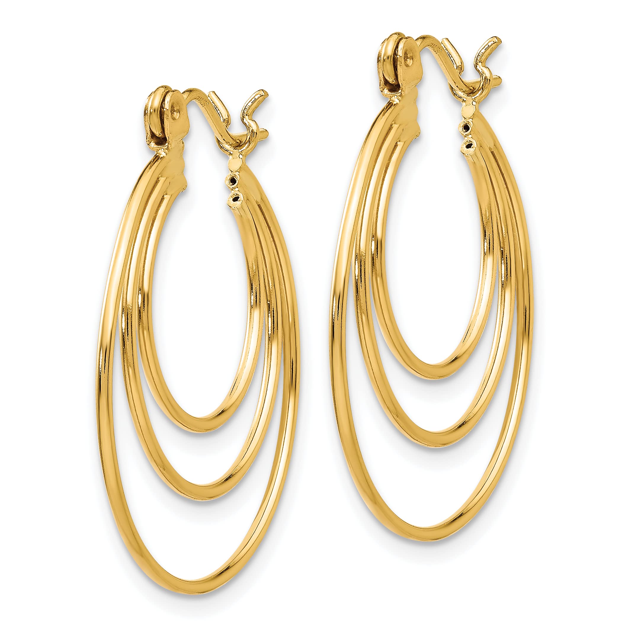 14K Solid Yellow Gold Circle Hoop Earrings for Women - Small & Medium Round Hoops - Perfect for Everyday Wear, Gifts & Special Occasions