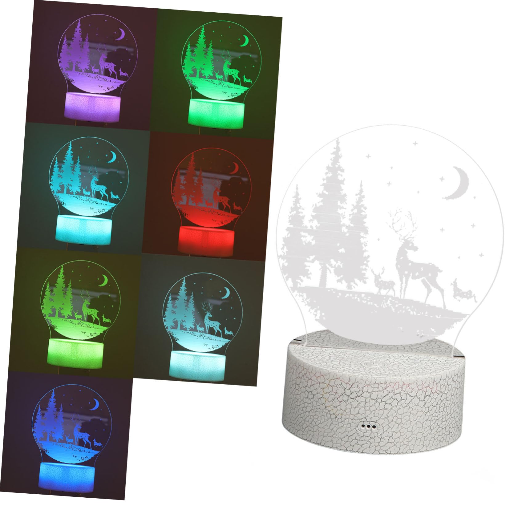 WHAMVOX Christmas LED Night Light - Xmas Style Desktop Lamp, Safe & Odorless Material for Home Decor, Bedroom, Nursery, and Holiday Gift