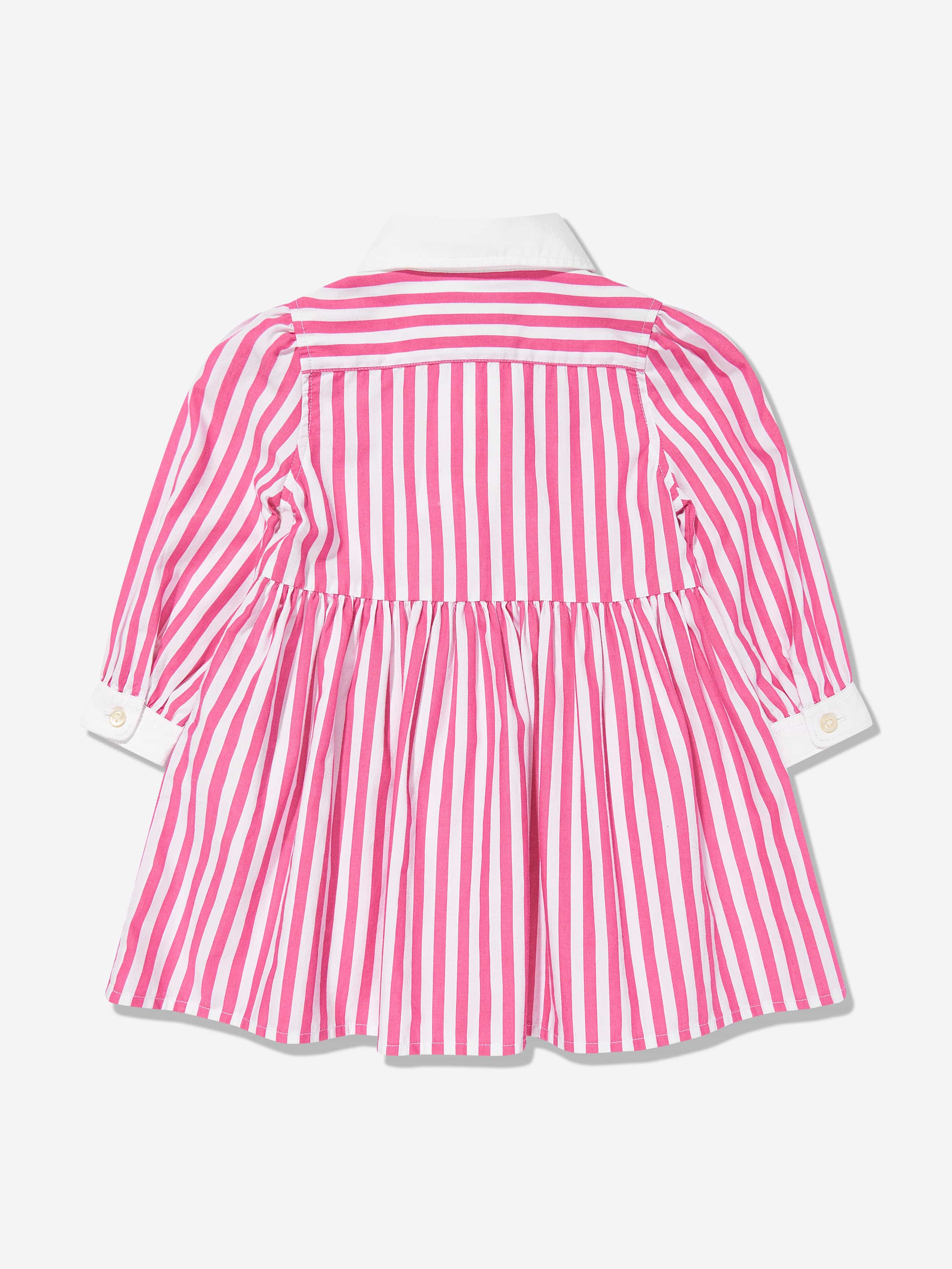 Adorable Pink Striped Shirt Dress for Baby Girls - Soft Cotton Casual Outfit for Playdates, Photos & Special Occasions