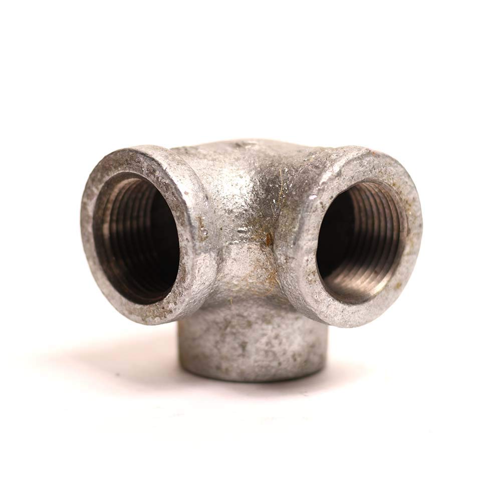 3/4 Inch Galvanized Steel Side Outlet Elbow - 2 Pack for Plumbing, HVAC, and Water Supply Systems - Durable Pipe Fitting for Home and Industrial Use