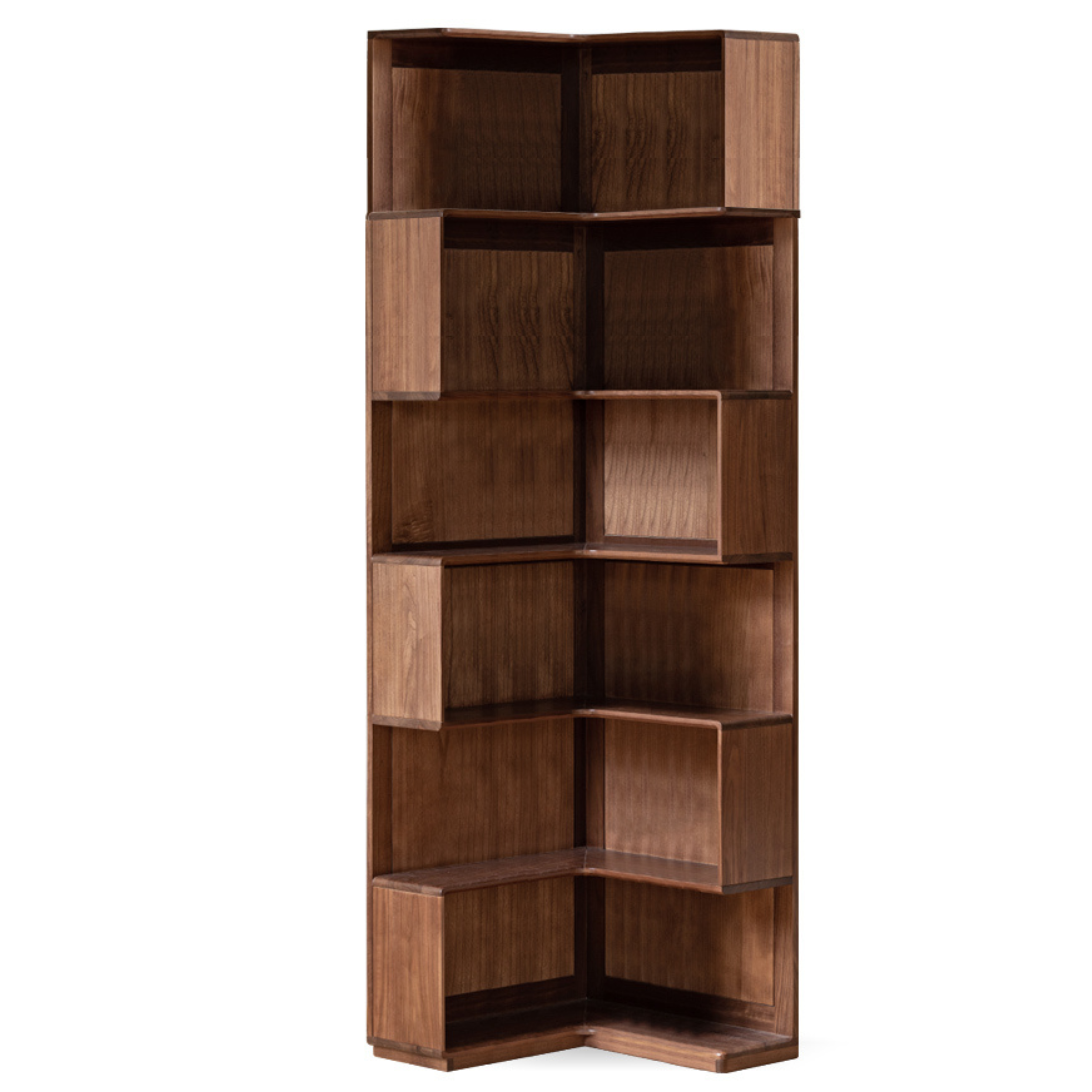 24.8x24.8x78.7 inch / 63x63x200 cm / Walnut color / corner cabinet