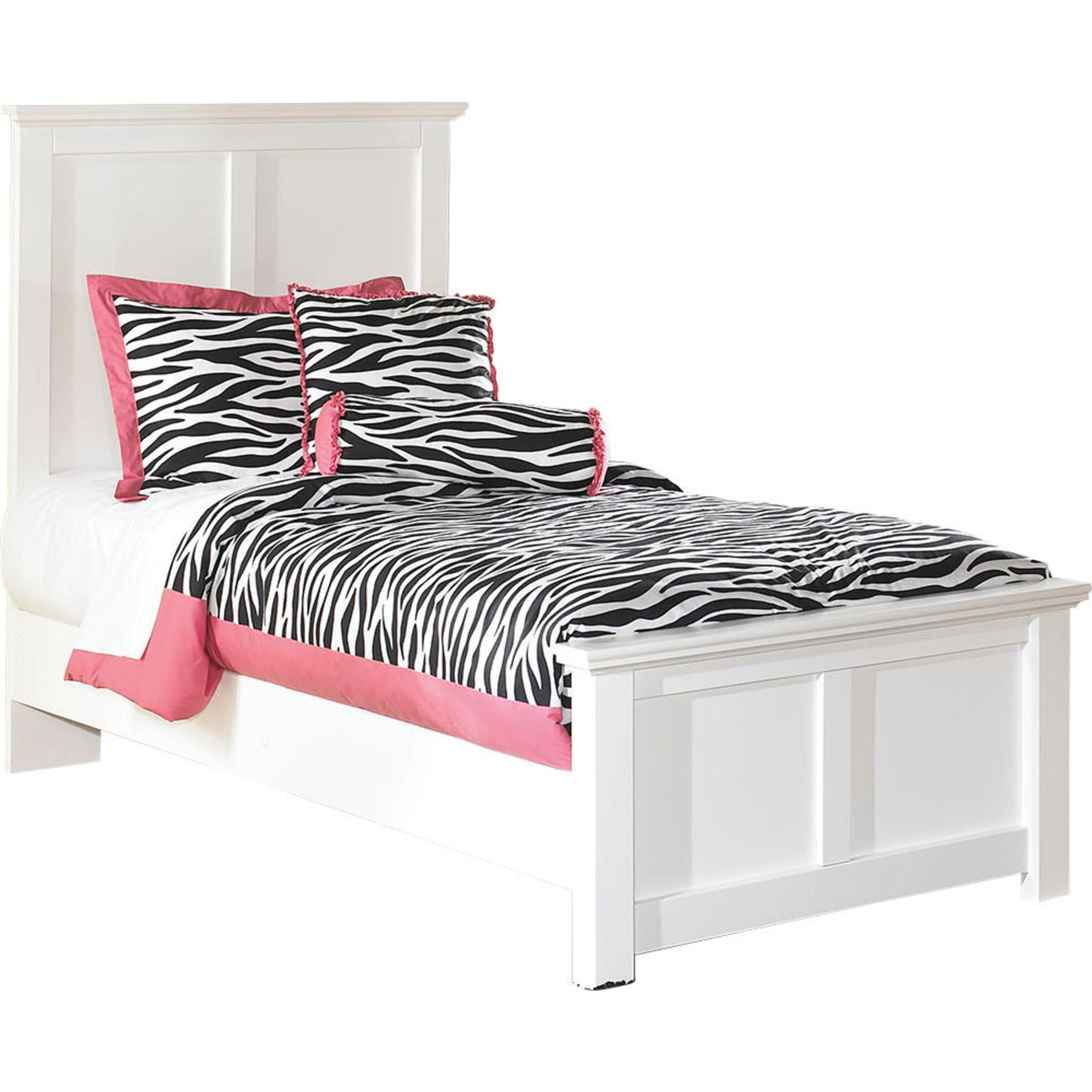 Bostwick Shoals Panel Bed - Queen Size Solid Wood Bed Frame with Upholstered Headboard - Perfect for Master Bedroom & Guest Room Decor