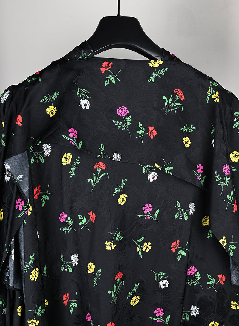 Balenciaga Floral Mini Dress Size 38 - Elegant Summer Party & Cocktail Outfit for Women