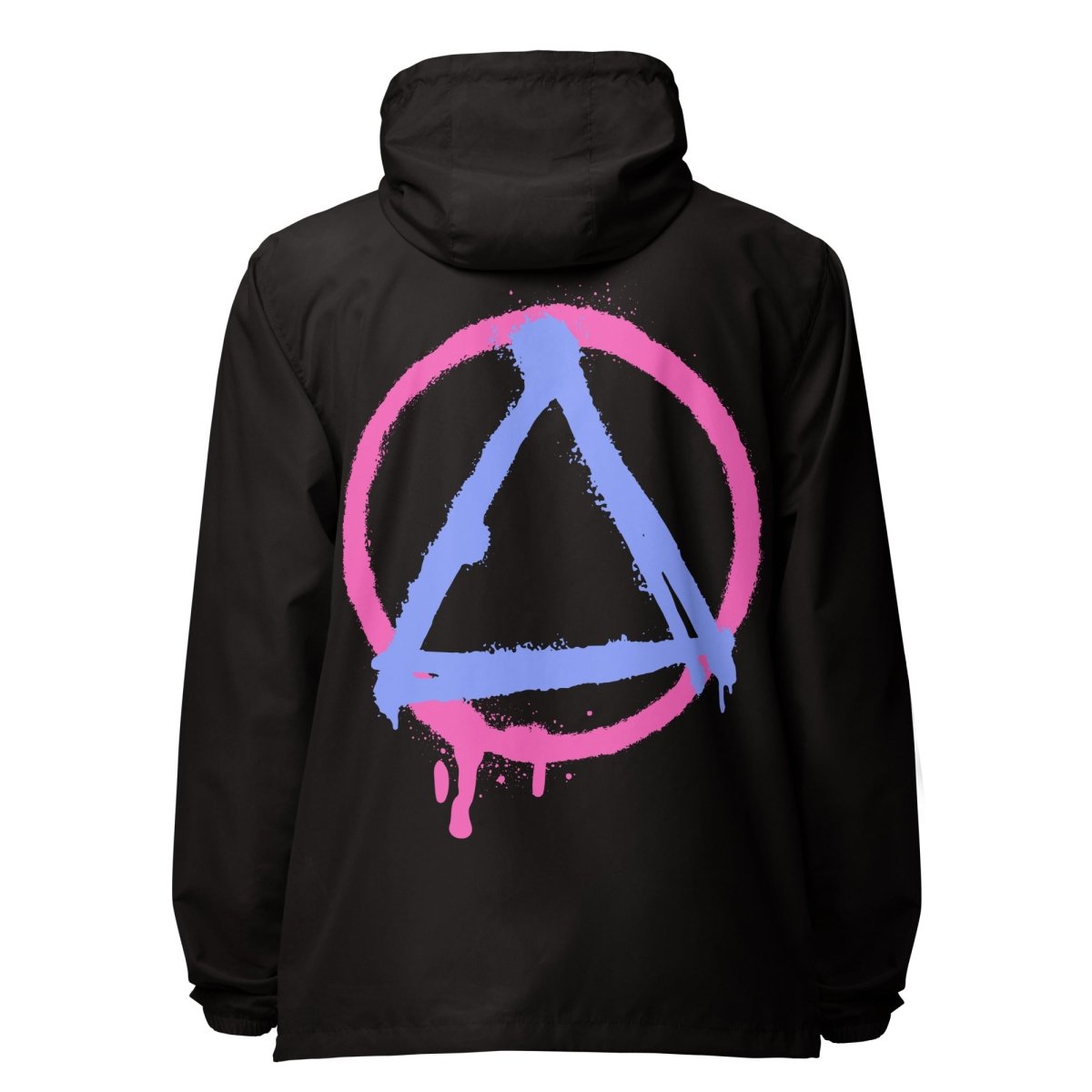 NOPE Sobriety Symbol Windbreaker - Unisex Lightweight Jacket for Men & Women - Perfect for Outdoor Activities, Recovery Support & Sober Living