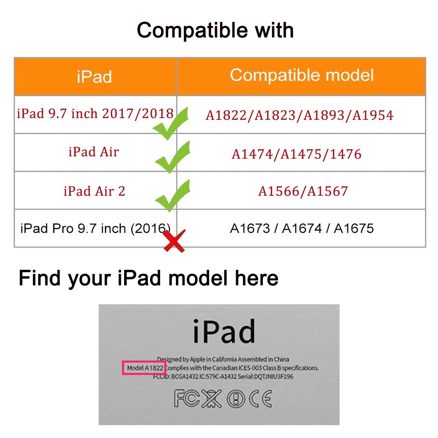 Premium 360° Rotating Stand Case for iPad 9.7 (6th/5th Gen 2018/2017), iPad Air 2 & iPad Air - Multi-Angle Viewing with Auto Sleep/Wake Feature | Perfect for Work, Study & Entertainment (Hummingbird Design)
