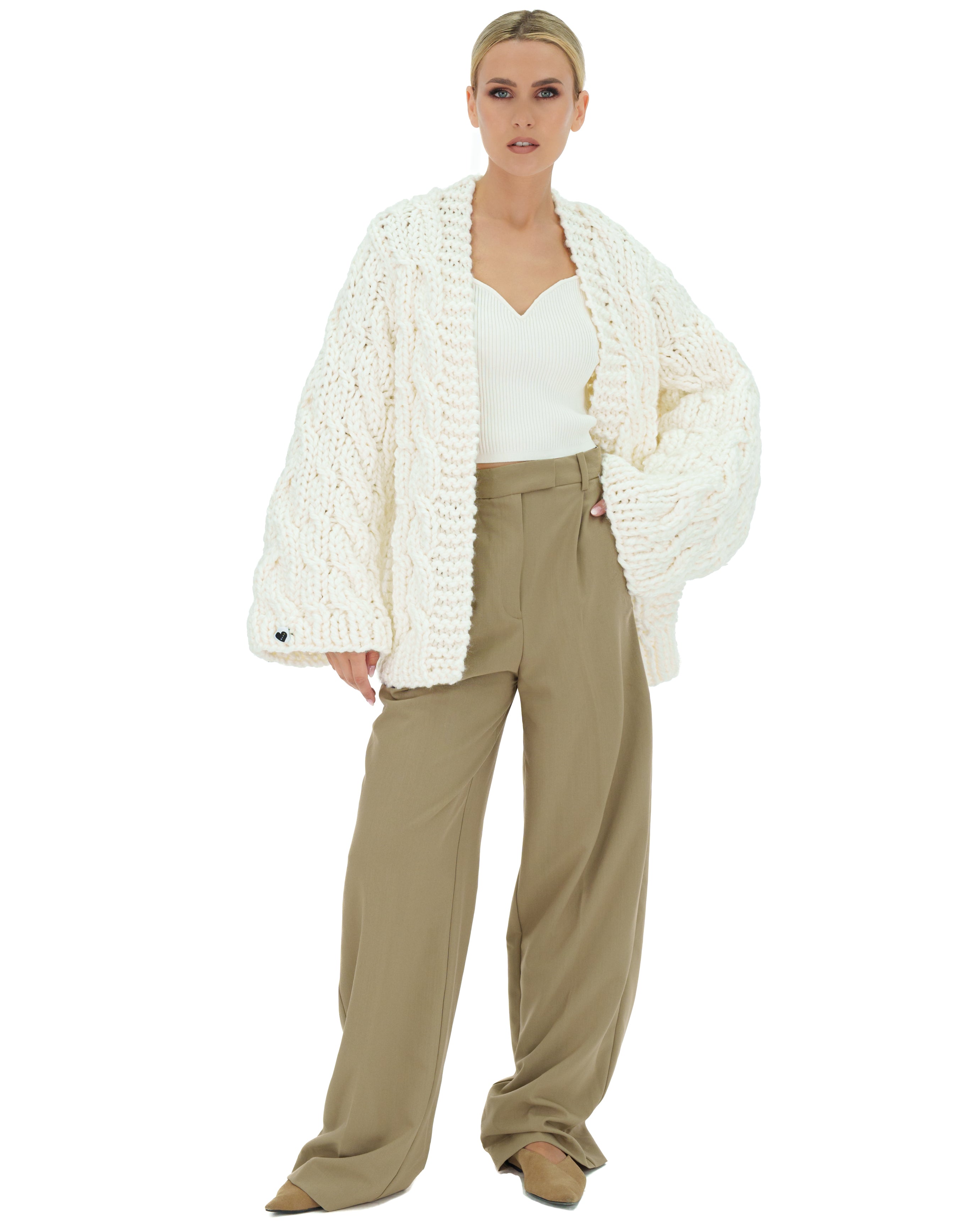 Cozy Cable Knit Cardigan Sweater for Women - Soft Chunky Knit Open Front Long Sleeve Wrap - Perfect for Fall, Winter & Layering Outfits